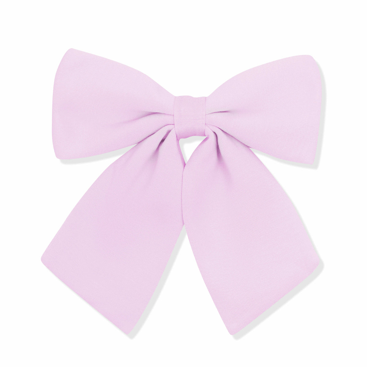 Light purple bow on a white background