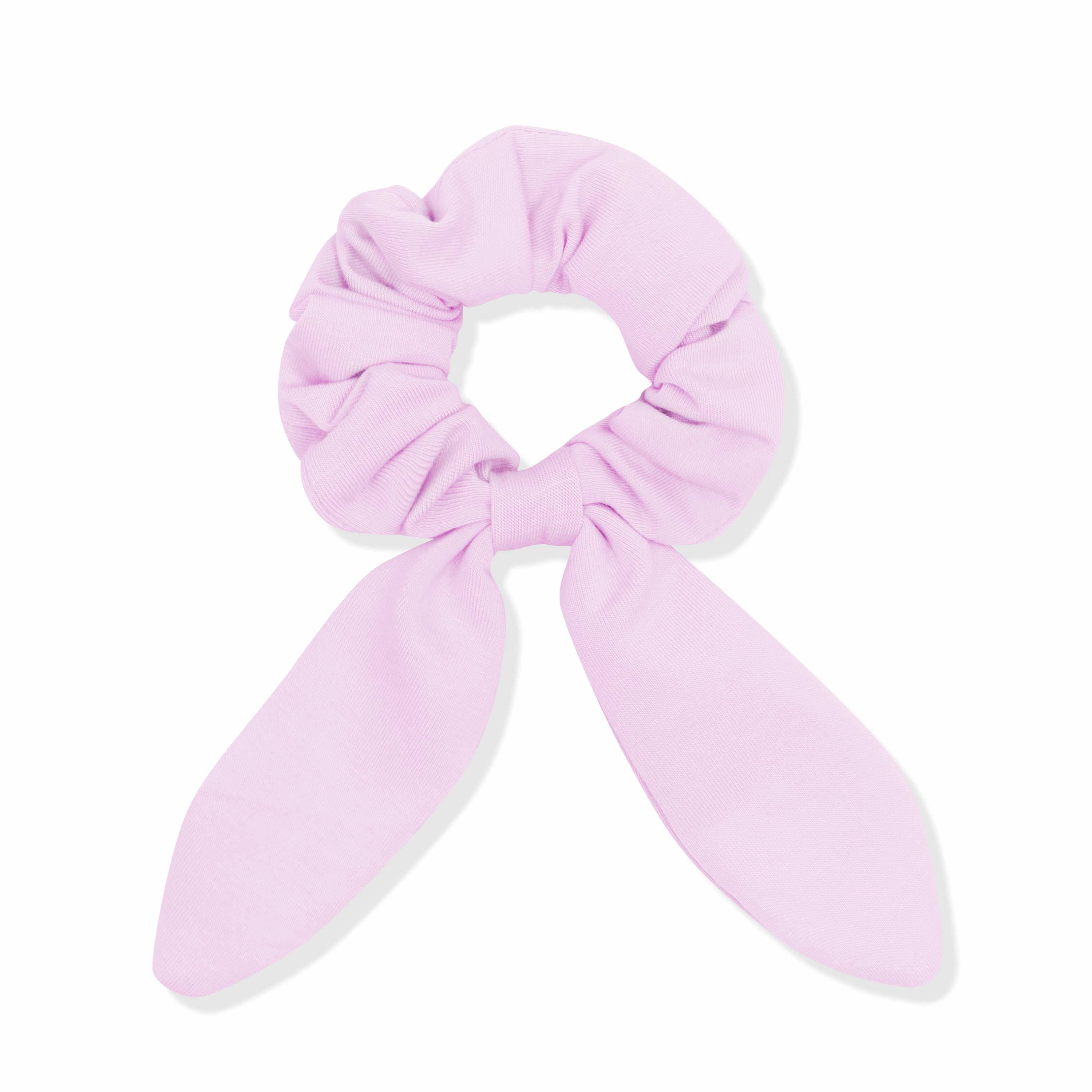 Light purple scrunchie on a white background