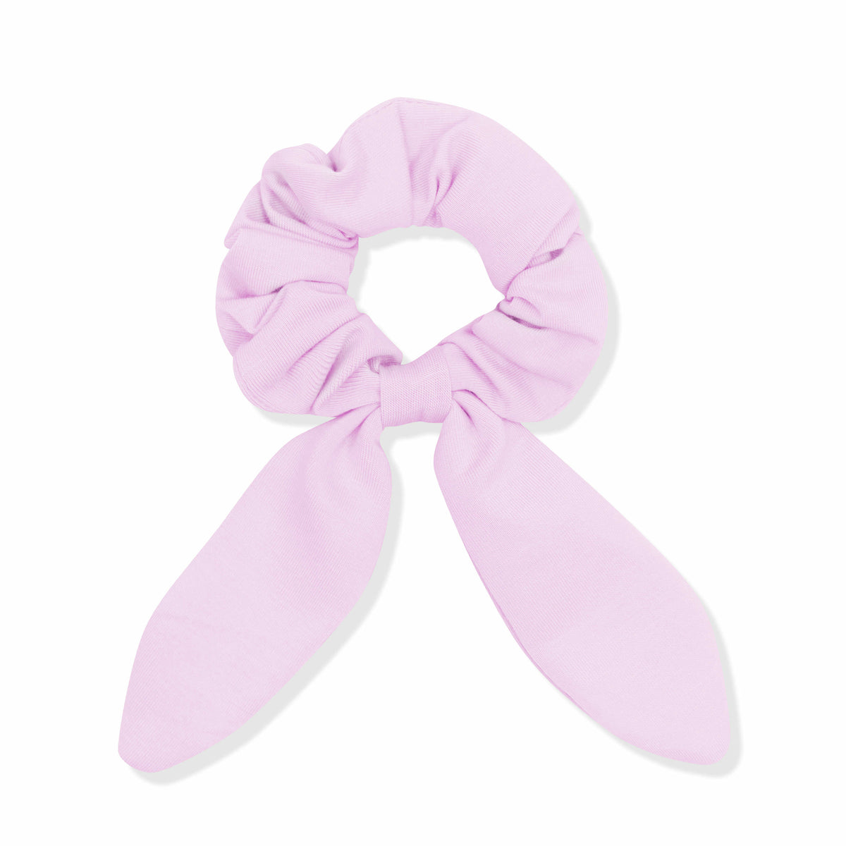 Light purple scrunchie on a white background