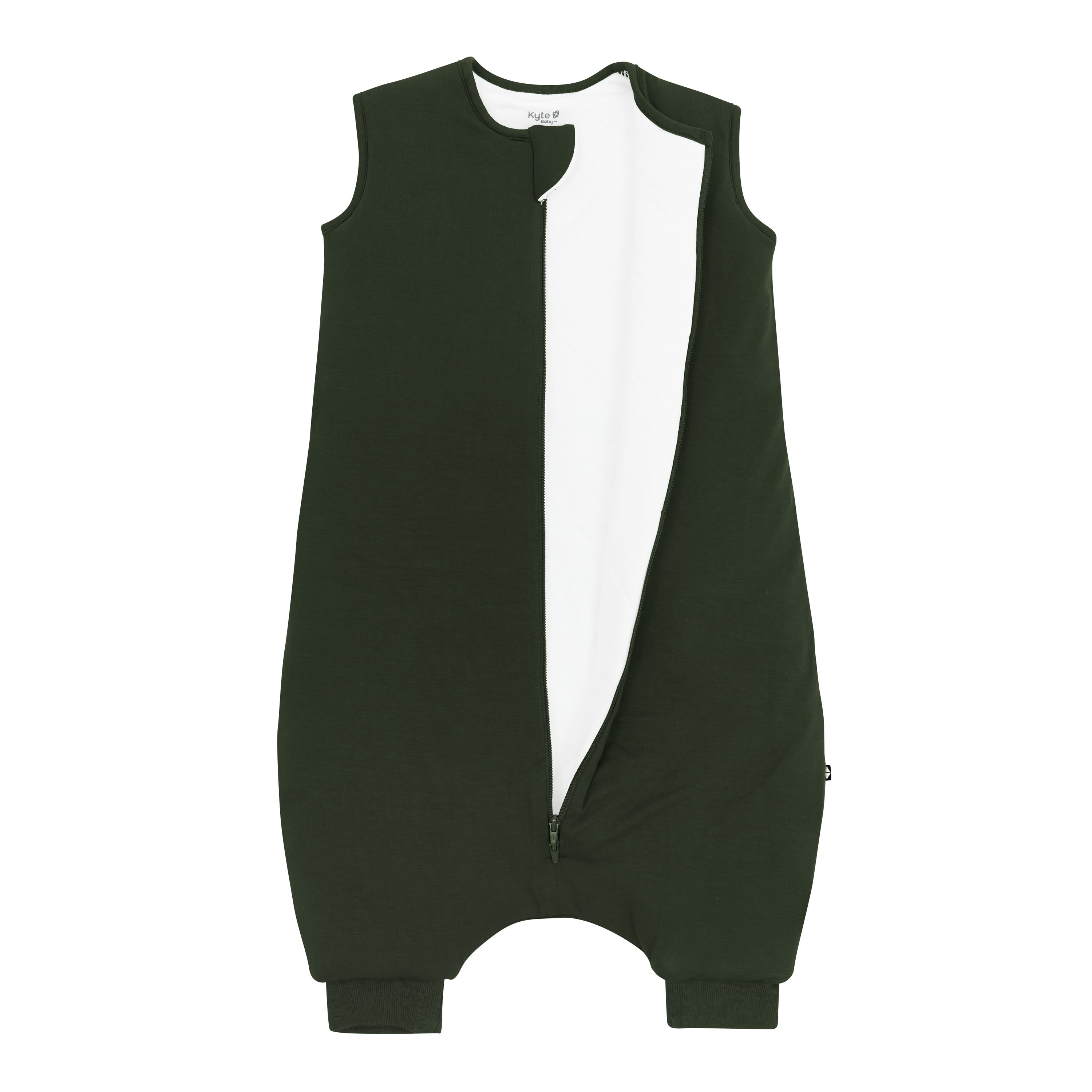 Sleep Bag Walker in Fir 2.5 shown unzipped