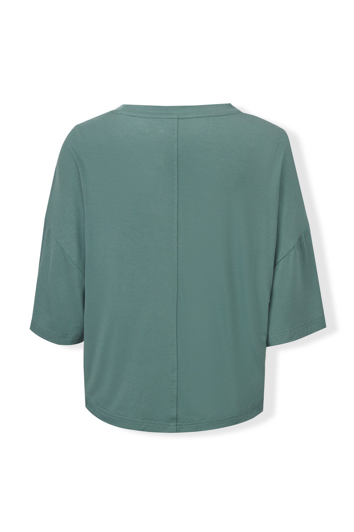 Back side of Women's Short Sleeve Boxy Tee in Pine