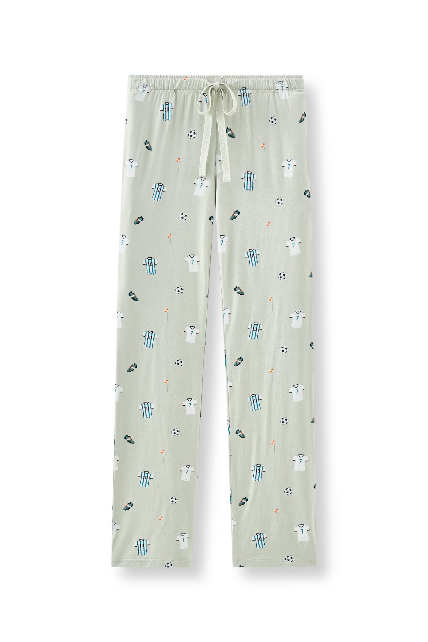 Women's Lounge Pants in Soccer print on white background