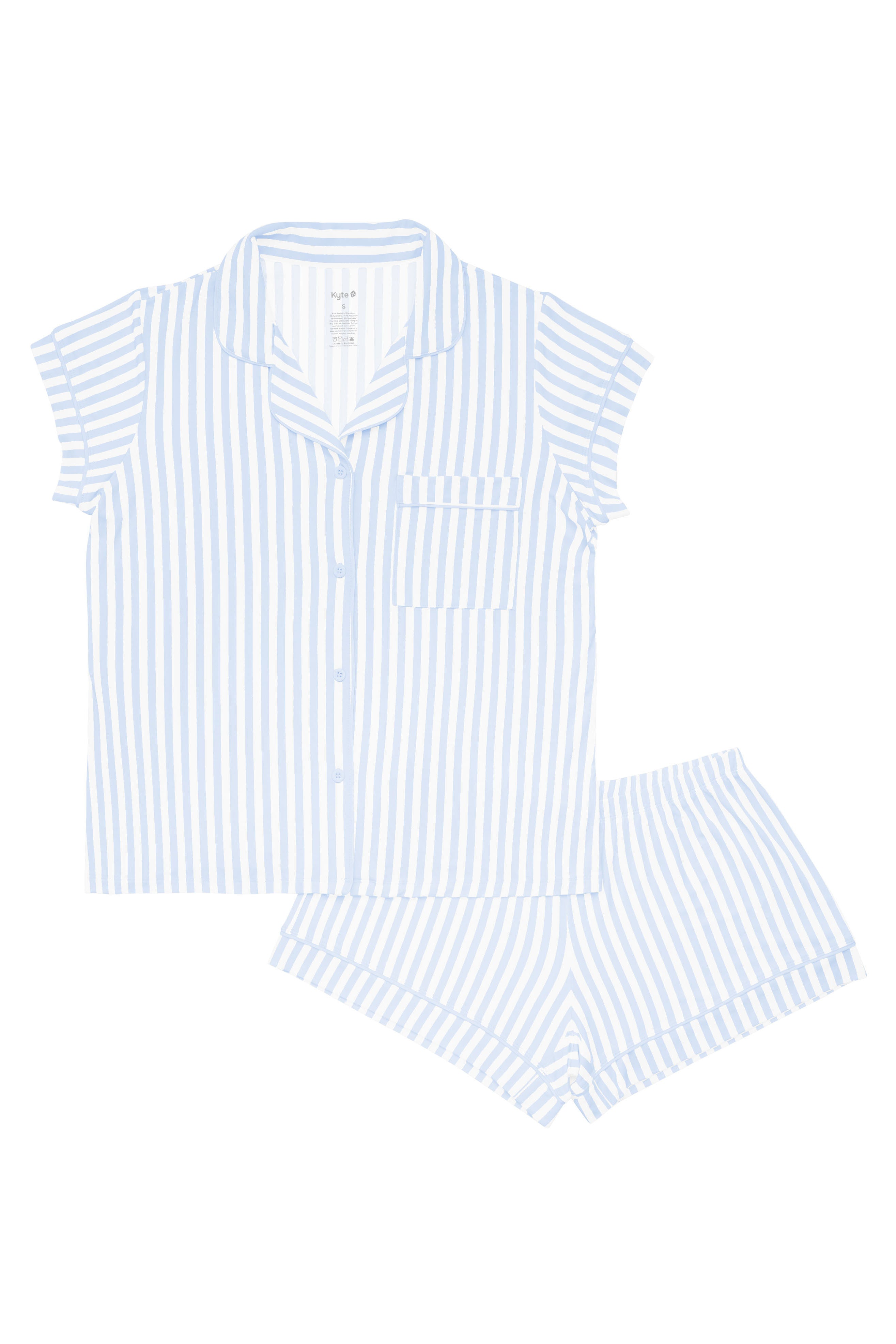 Product photo of the Women's Short Sleeve Pajama Set in Small Mist Stripe