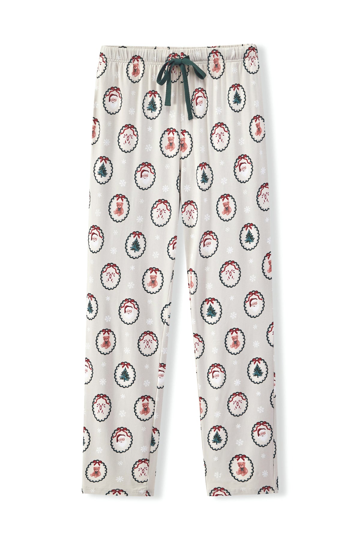 Men's Lounge Pants in Holiday Medallion print on a white background