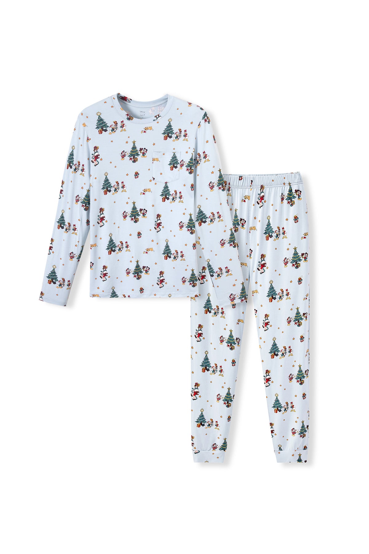 Men's Jogger Set in Mickey & Friends Christmas print on a white background