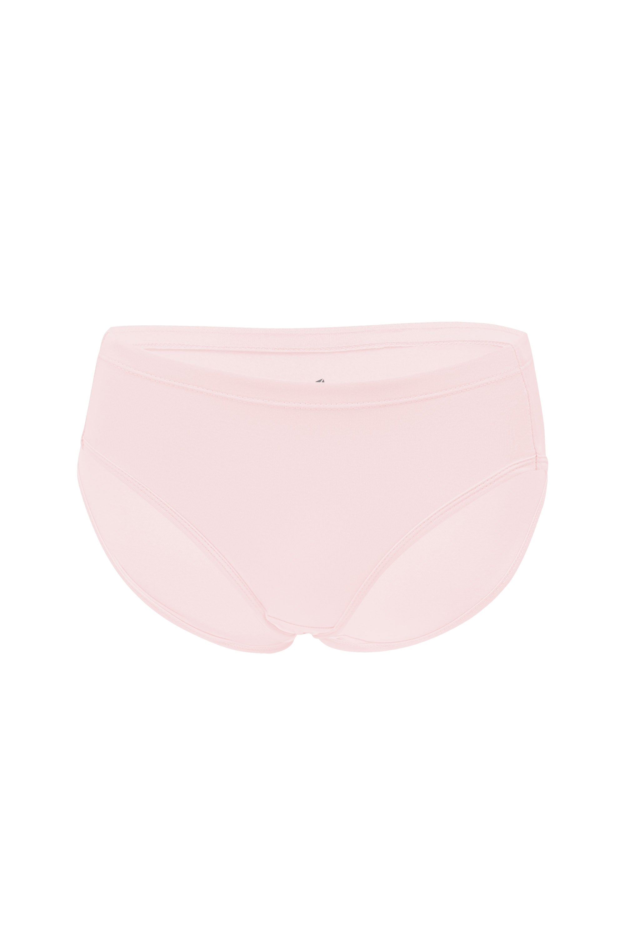 Front of the women's underwear in blush on a ghost mannequin
