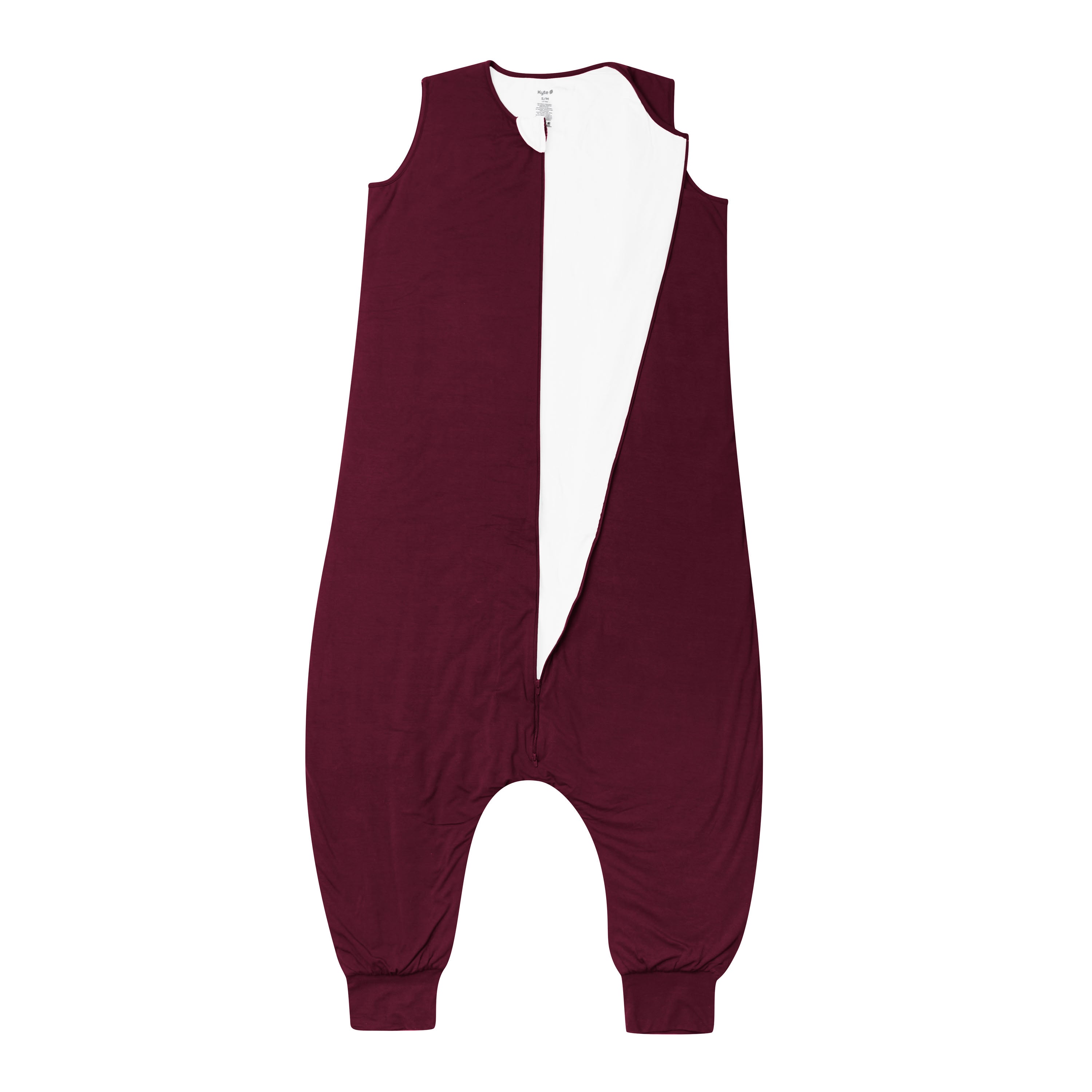 Adult Sleep Bag Walker in Burgundy shown unzipped