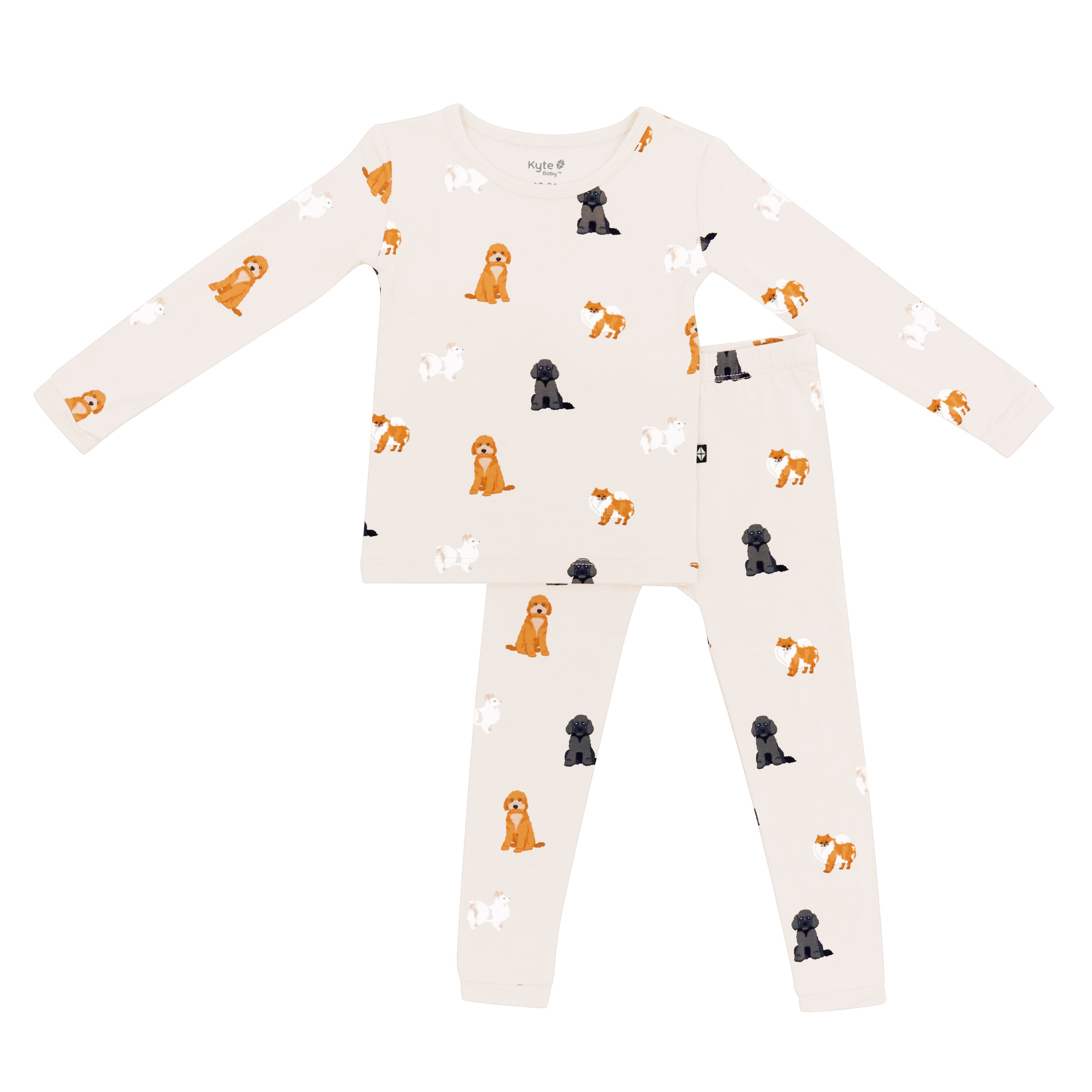 Kyte Baby's Long Sleeve Pajamas in Fluffy Dog