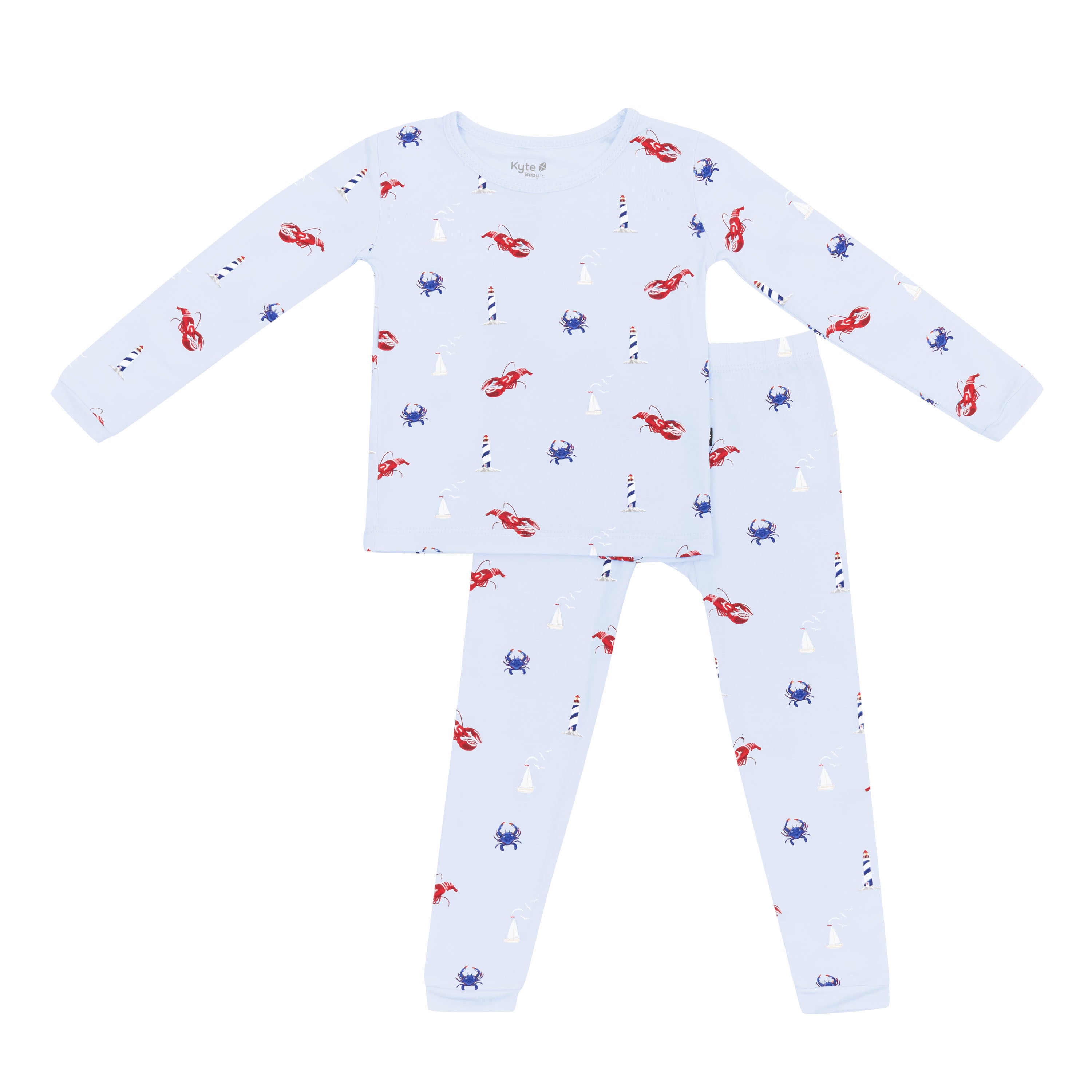 Product photo of Kyte Baby's Long Sleeve Pajamas in Harbor