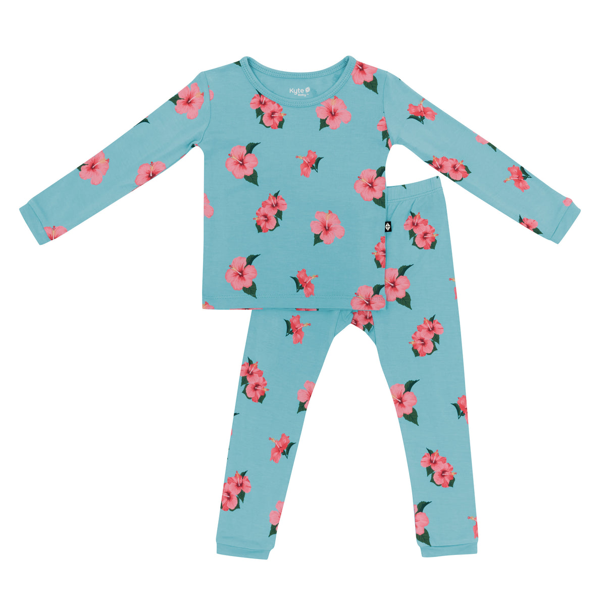 Long Sleeve Toddler Pajamas in Hibiscus
