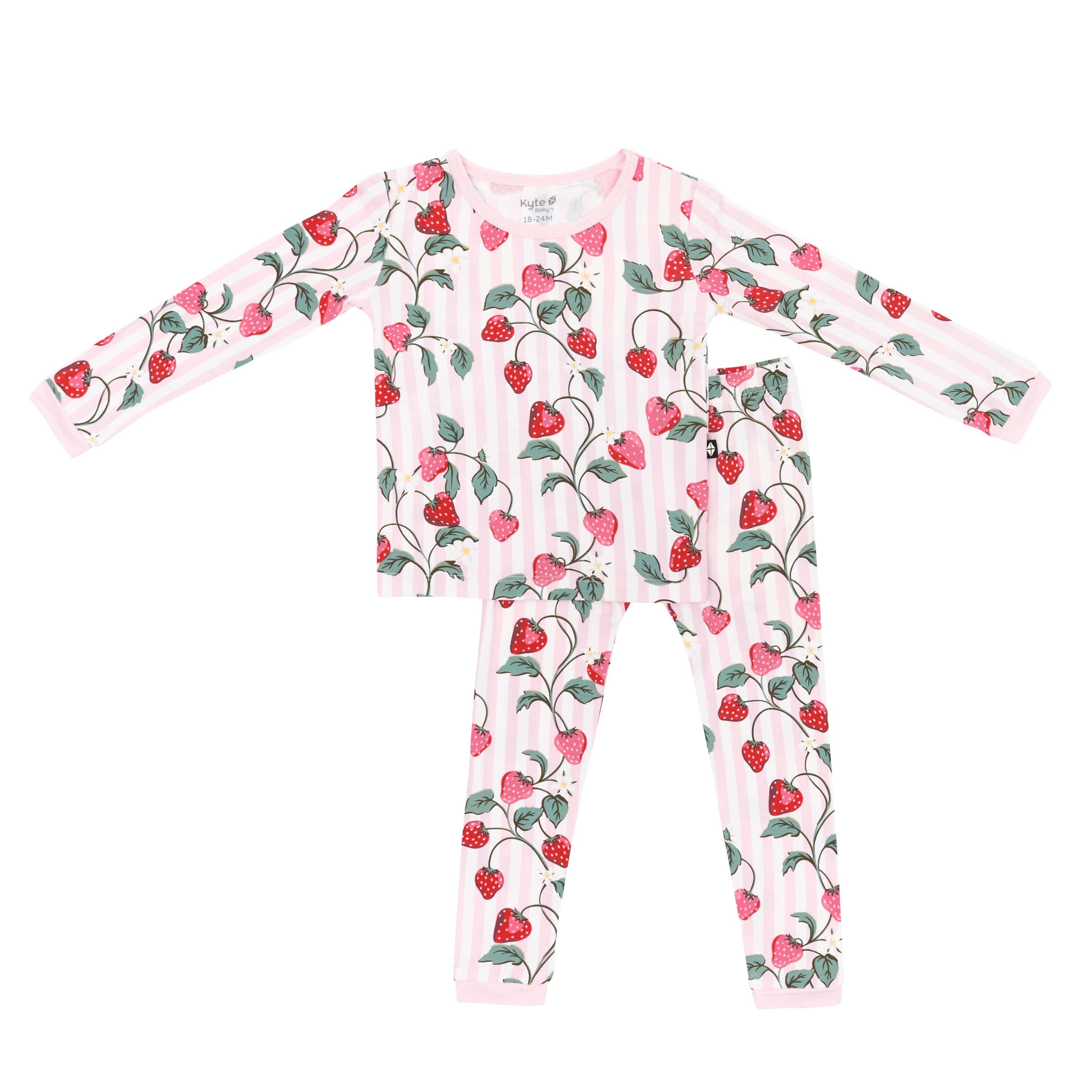 Product photo of the Long Sleeve Pajamas in Strawberry Fields