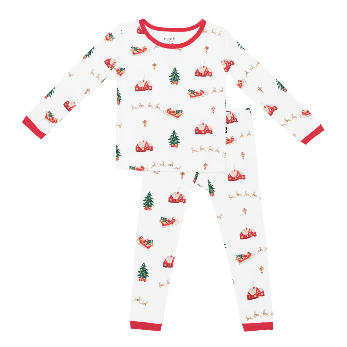 Product photo of the Long Sleeve Pajamas in Santa Sleigh