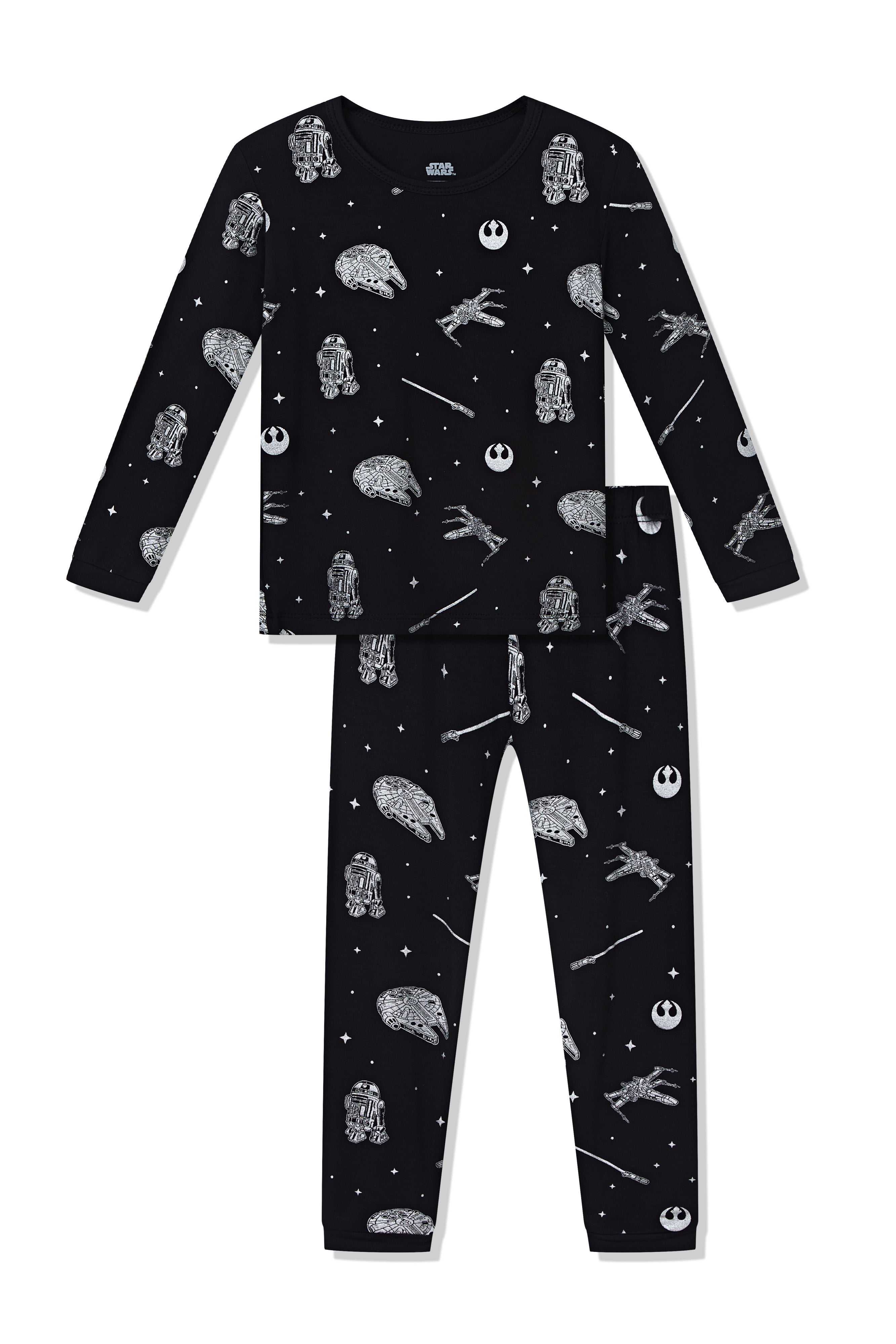 Long Sleeve Pajamas in STAR WARS™ print on a white background