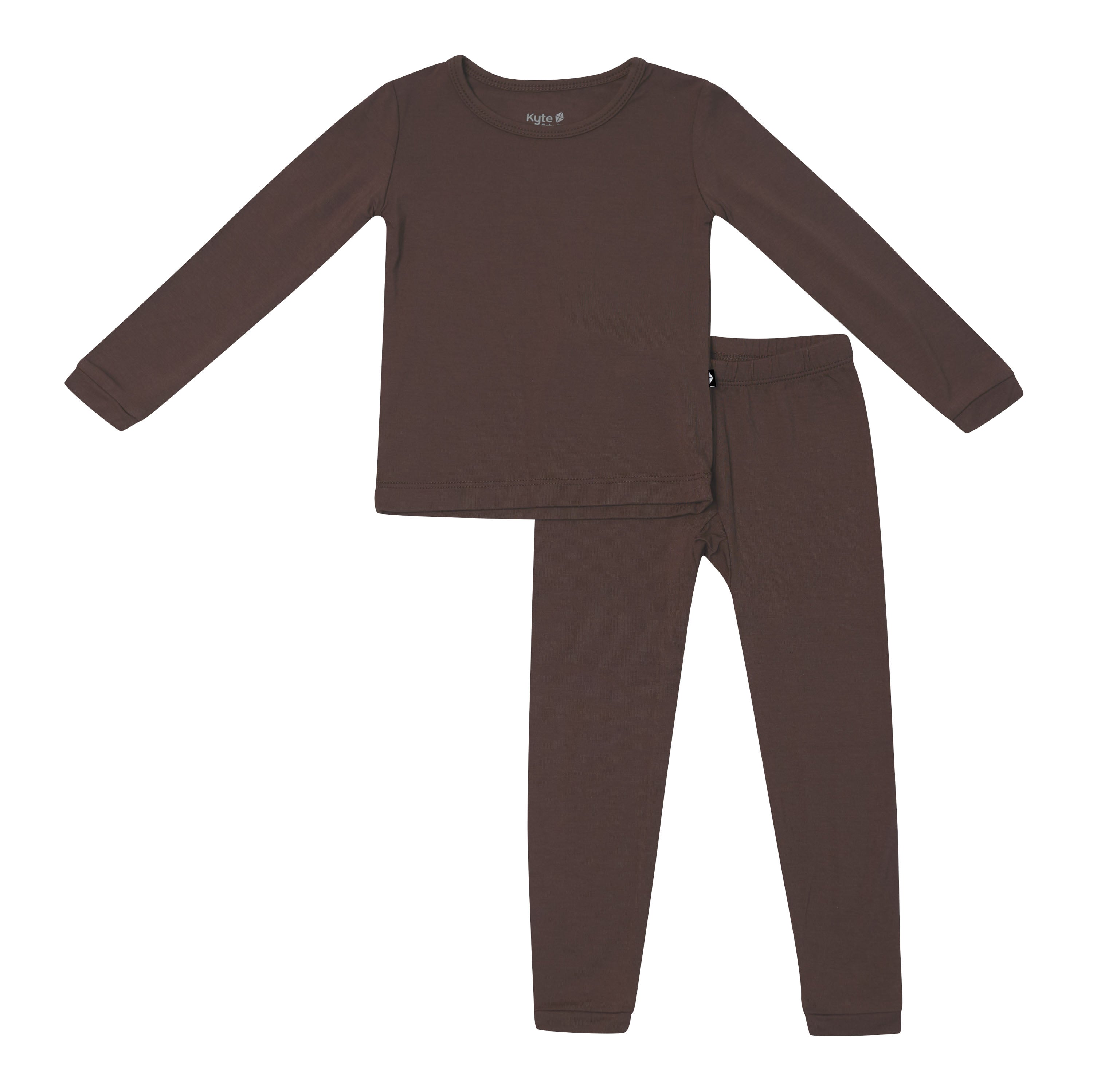 Product photo of the Long Sleeve Pajamas in Espresso