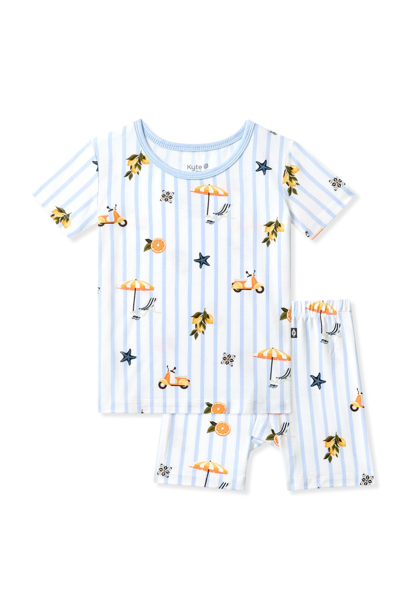 Product photo of the Short Sleeve Pajamas in Amalfi Coast on a white background
