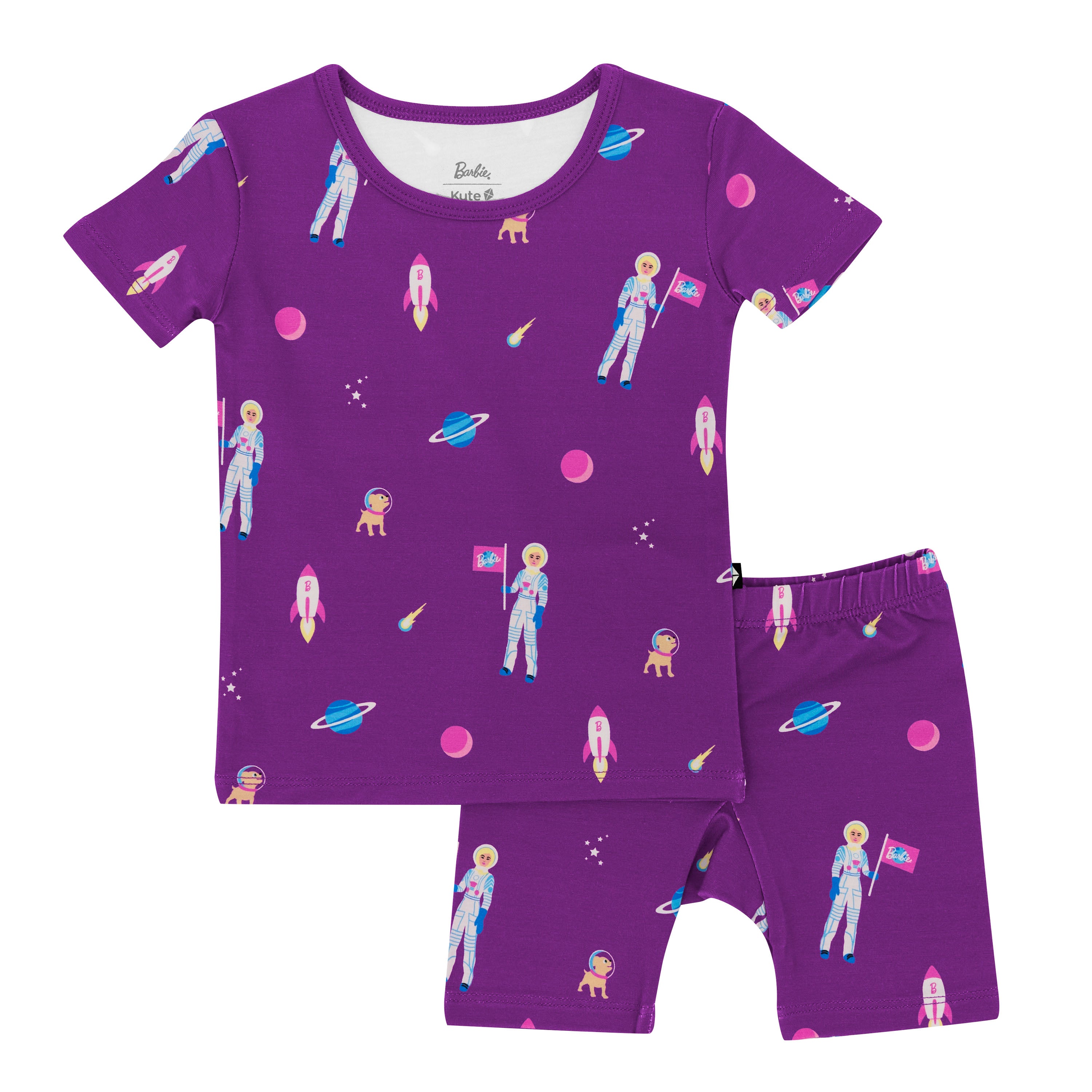 Short Sleeve Purple Pajamas in Barbie™ Astronaut