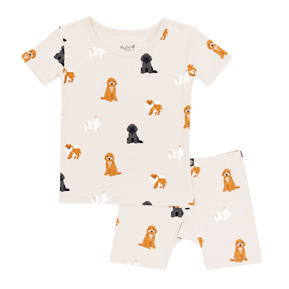 Kyte Baby's Short Sleeve Pajamas in Fluffy Dog