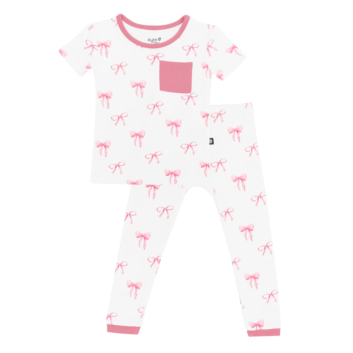 Short Sleeve Pajamas with Pants in Bow