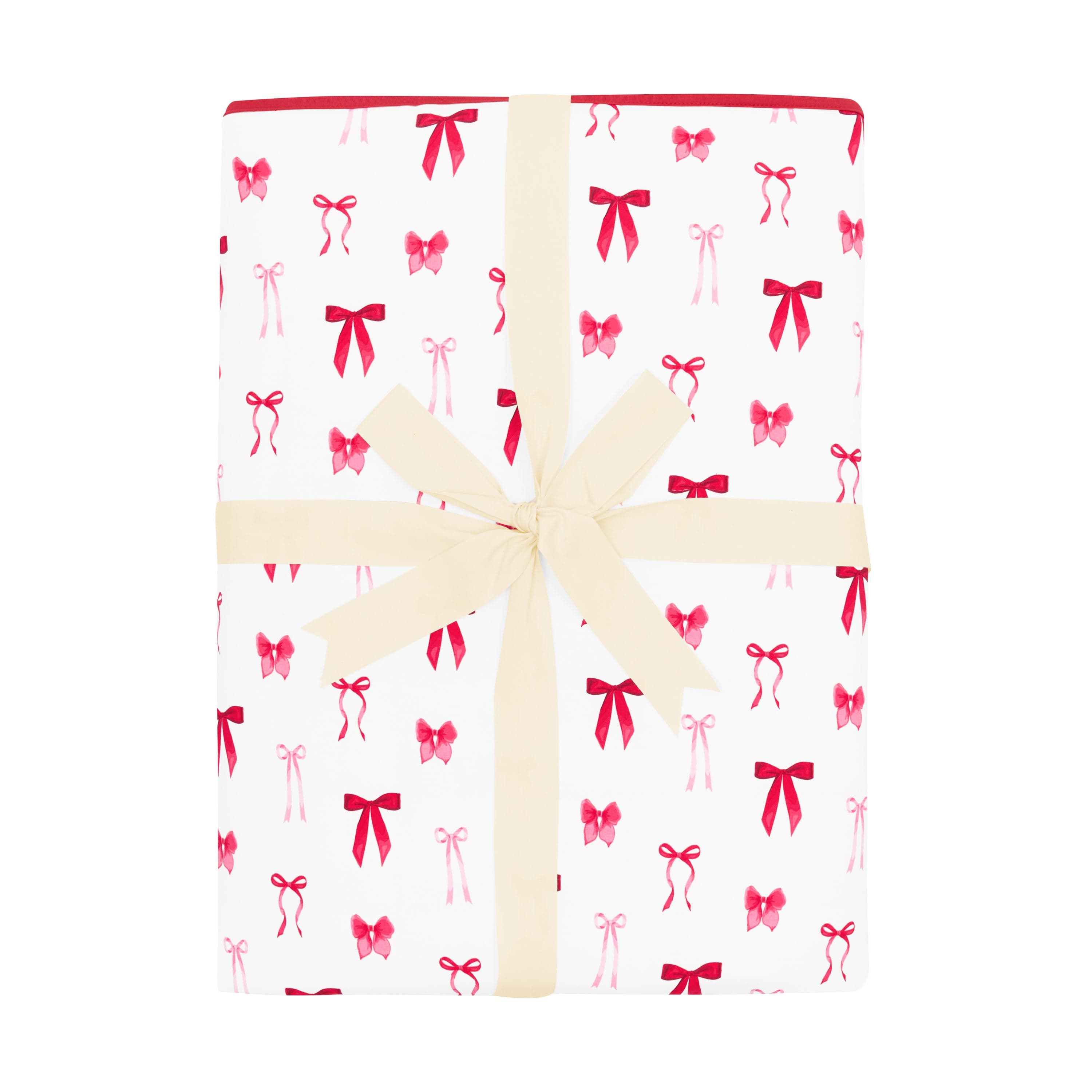 Youth Blanket in Small Love Bow 2.5 shown in its packaging tied in a linen bow