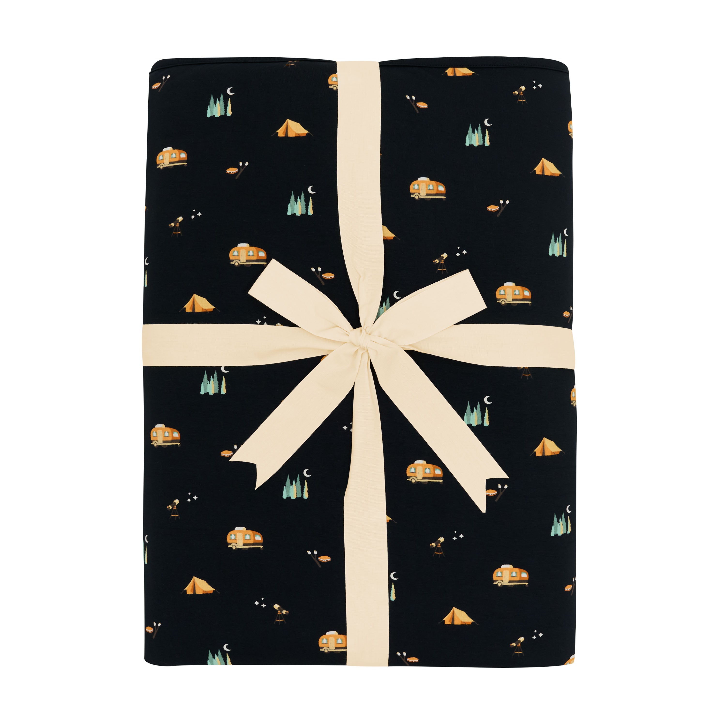 Youth Blanket in Under the Stars 2.5 shown in its bow packaging