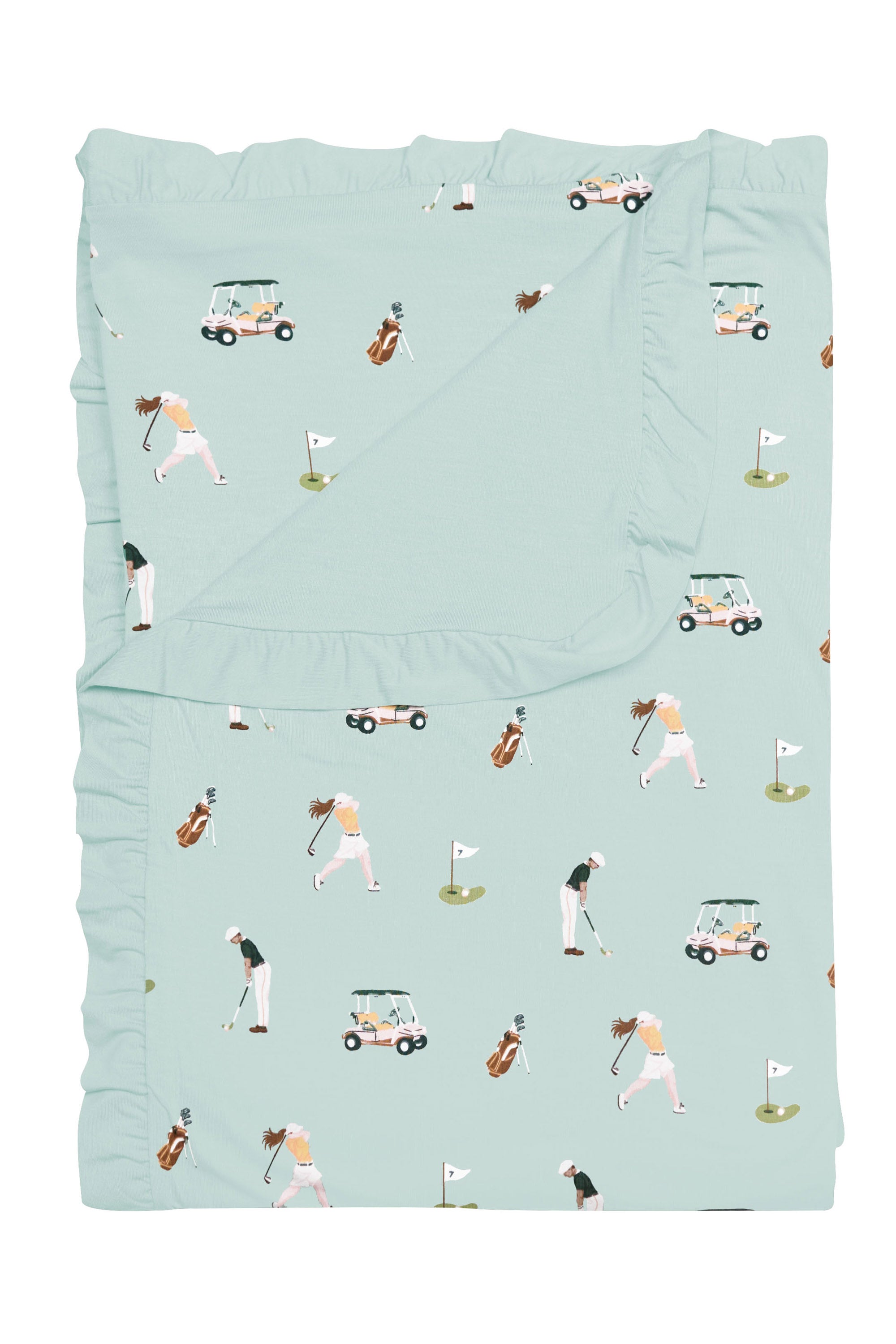 Ruffle Toddler Blanket in Golf 0.5