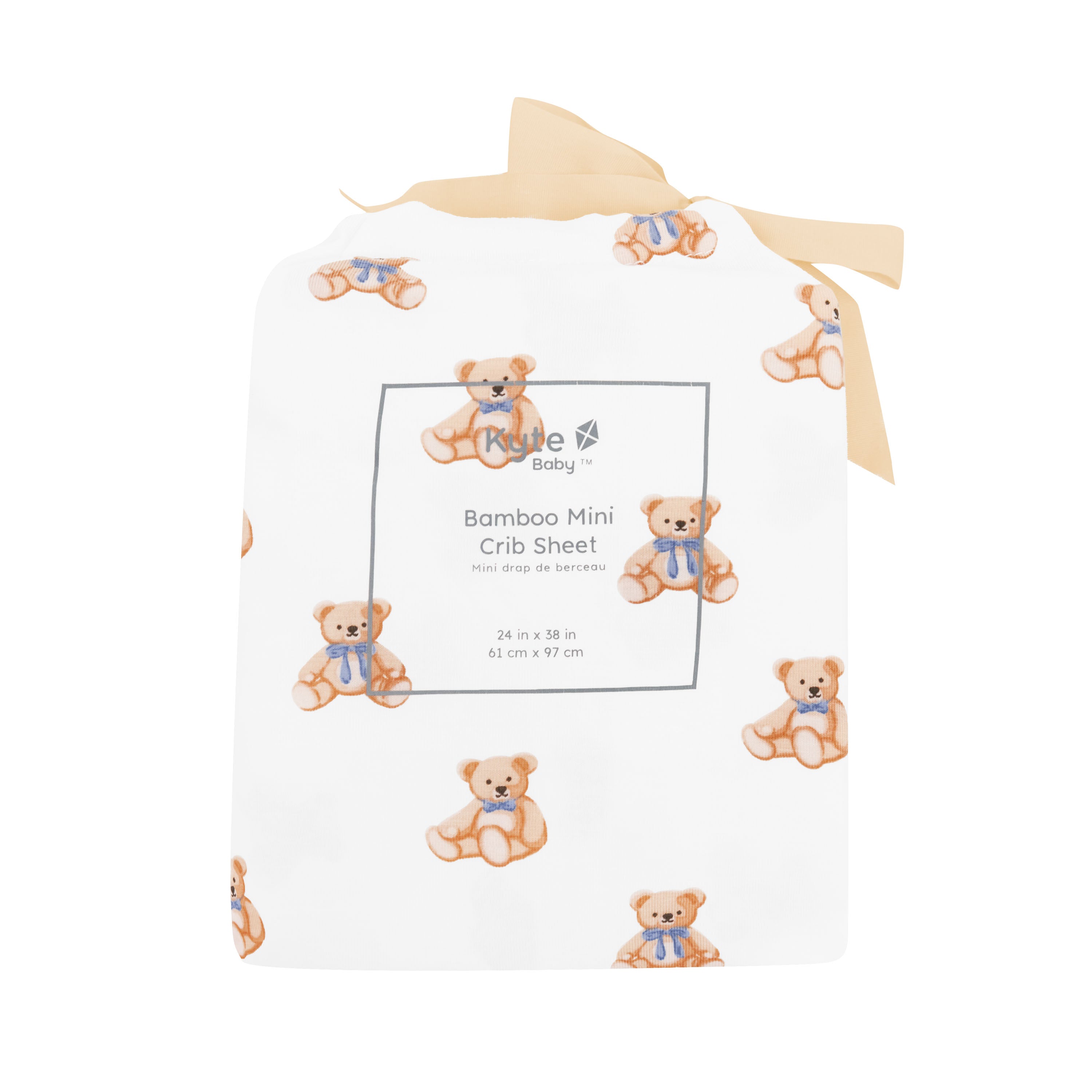 Mini Crib Sheet in Teddy Bear packaging