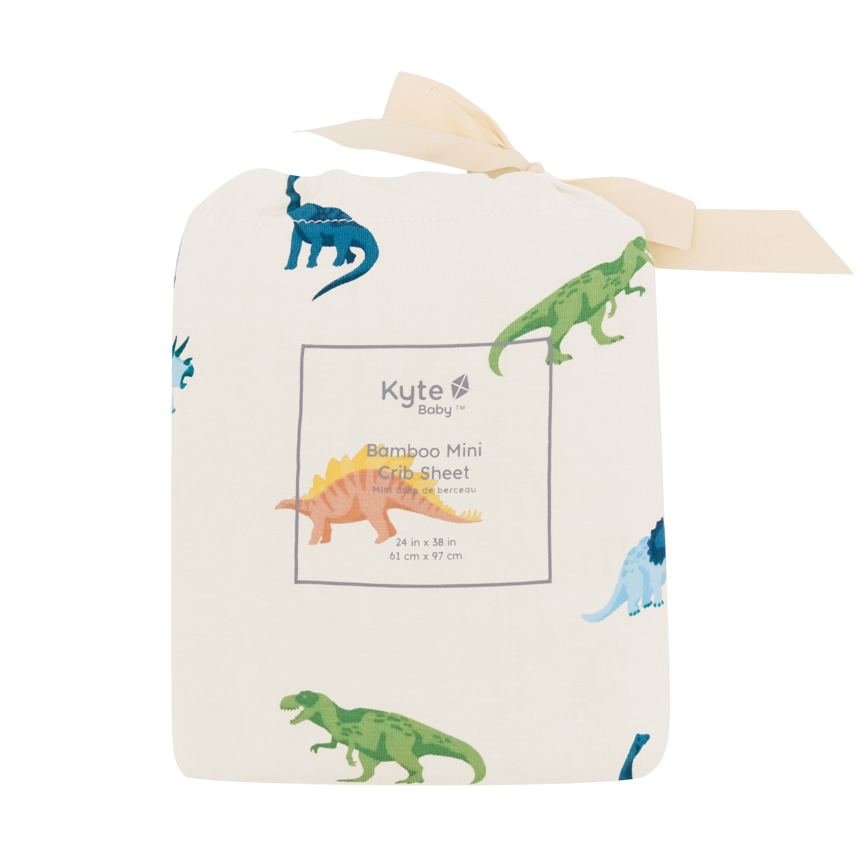 Packaging of Ecru Roar Mini Crib Sheet