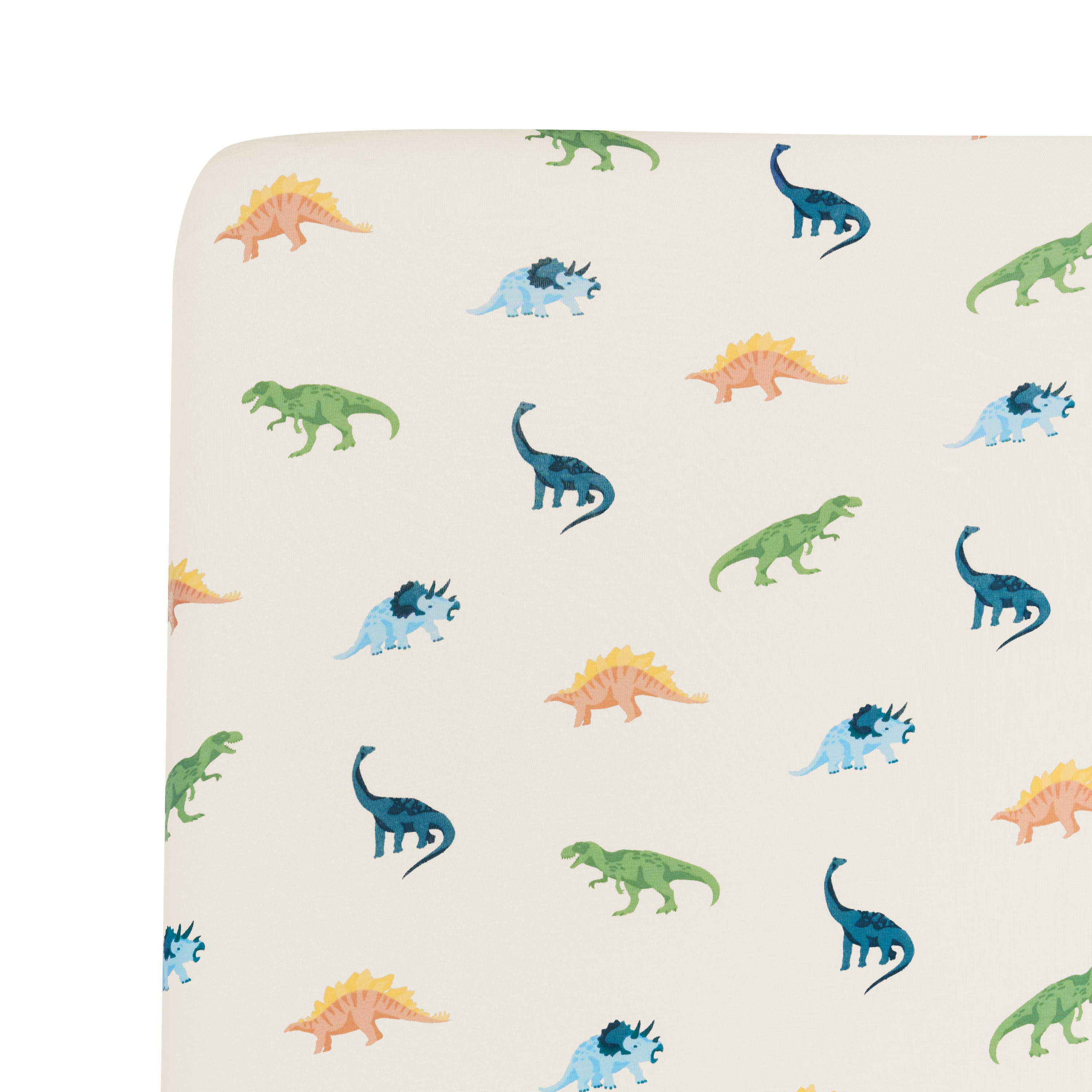 Close up of Ecru Roar Mini Crib Sheet