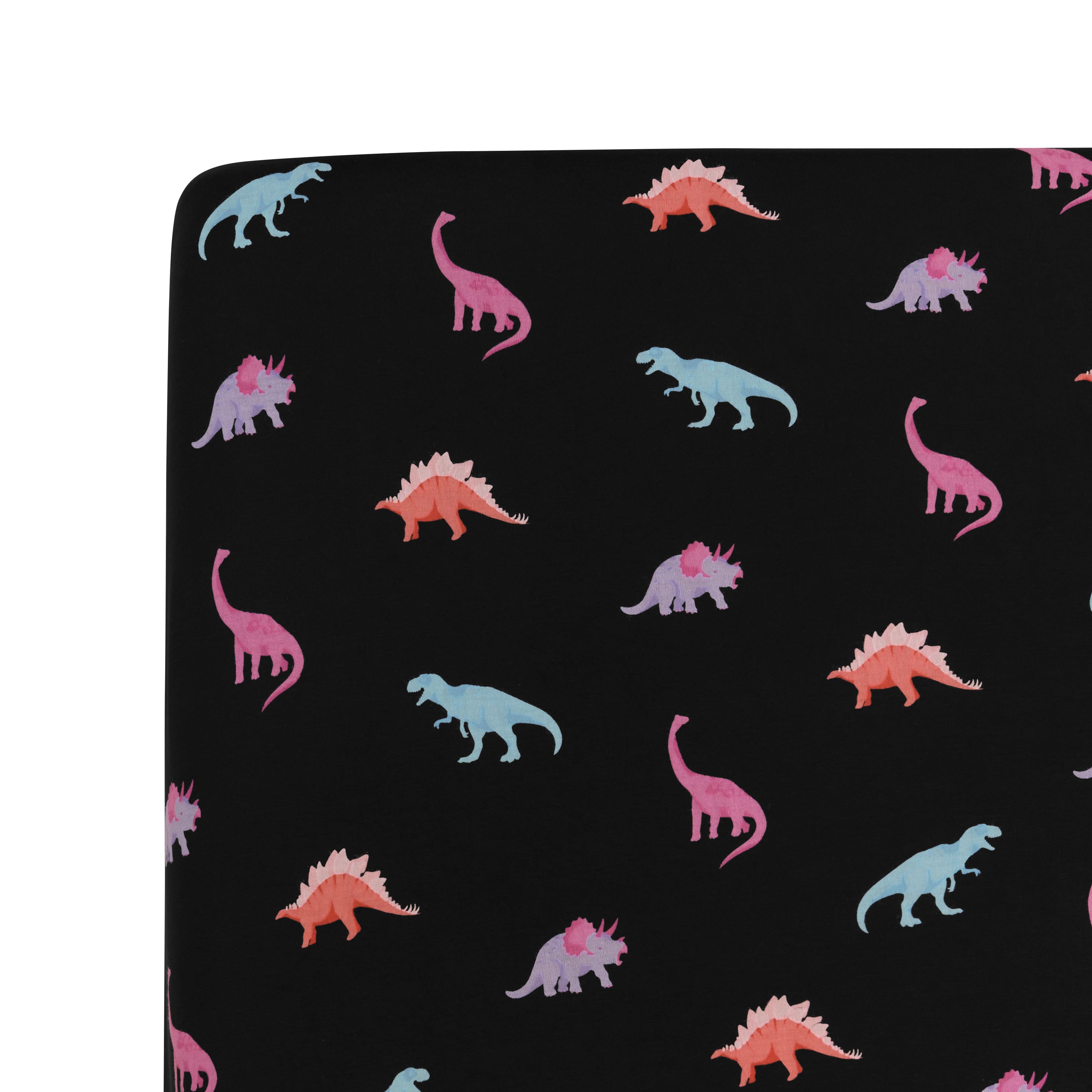 Close up of Midnight Roar Mini Crib Sheet