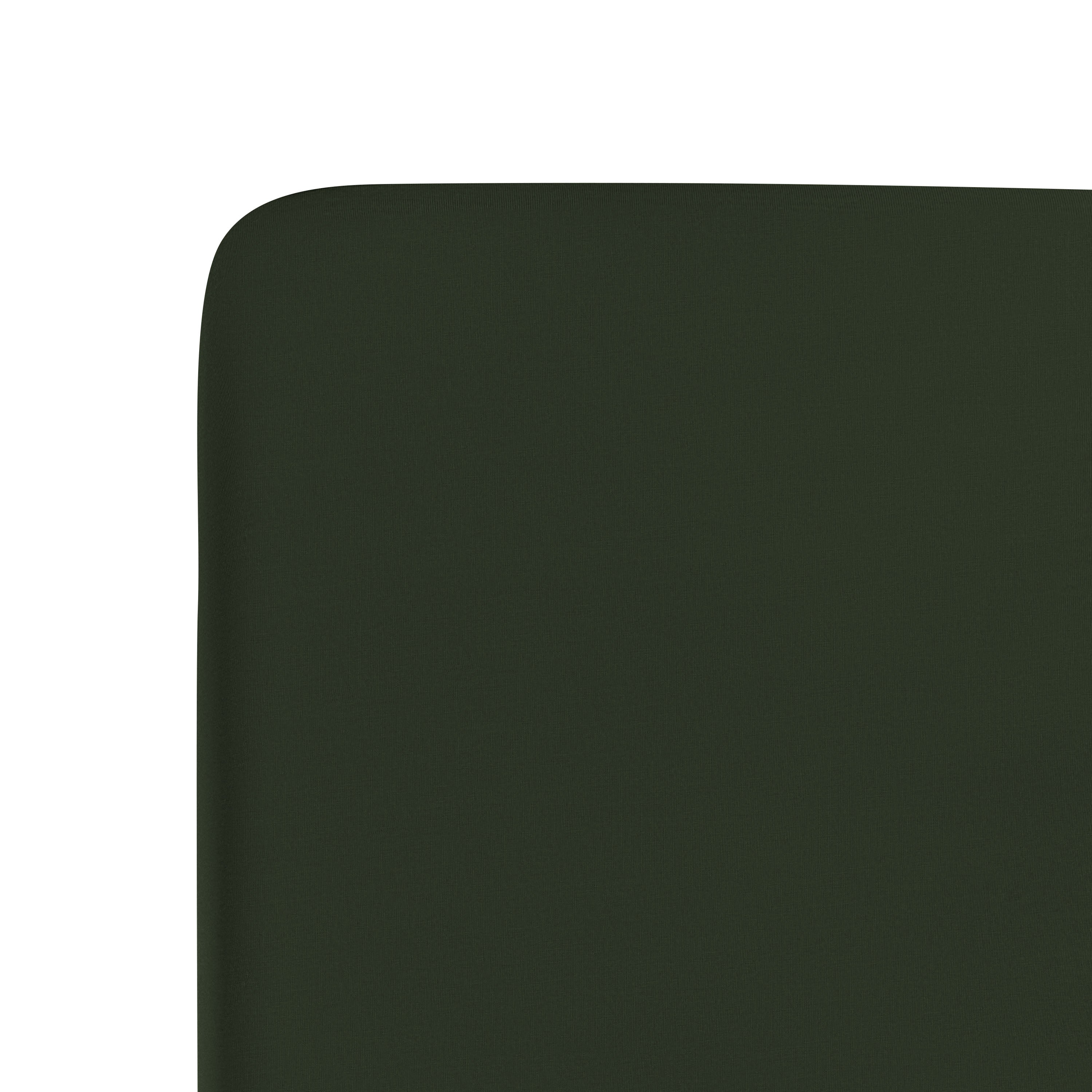 Close up on corner of the Crib Sheet in Fir on mattress