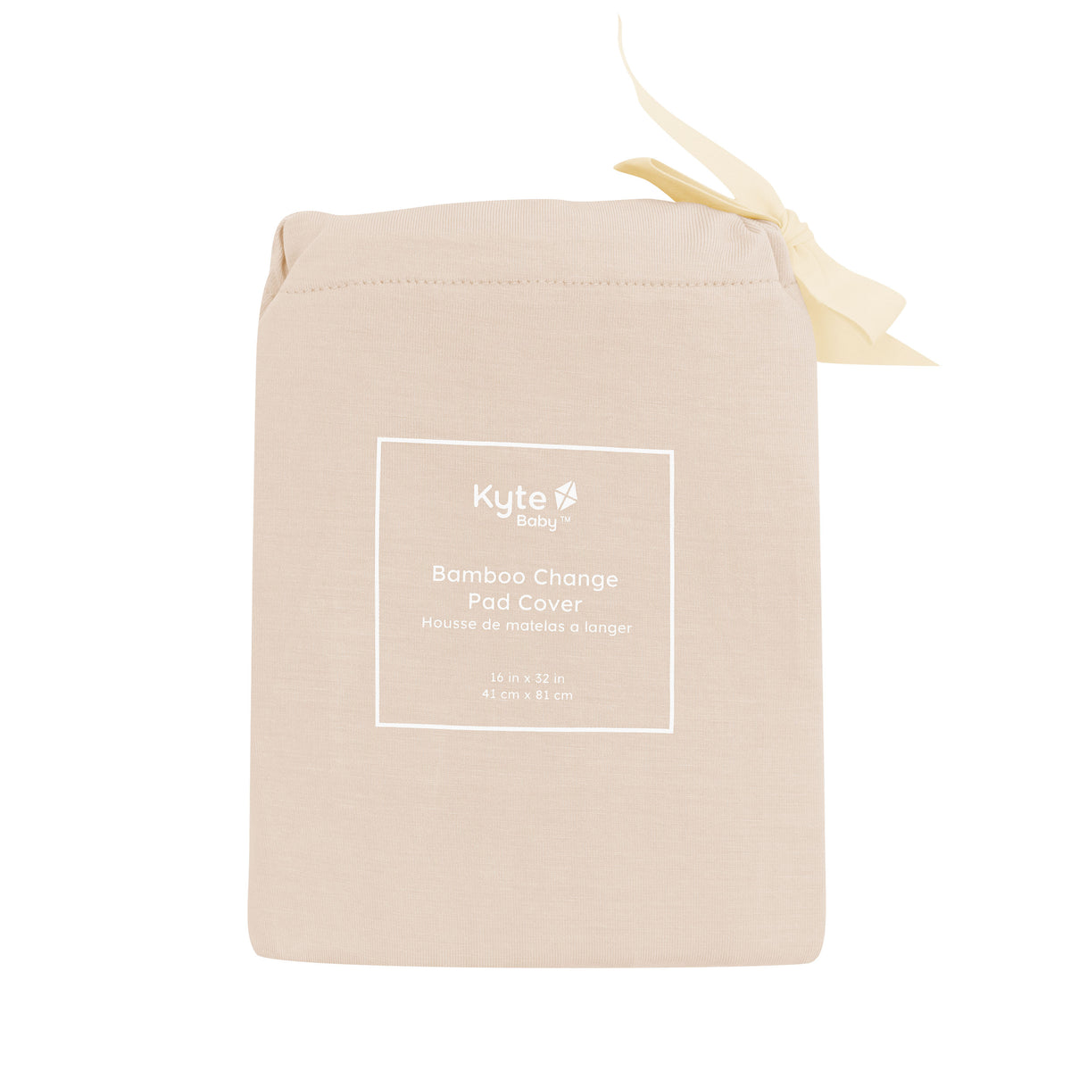 Change Pad Cover in Bisque shown in its packaging