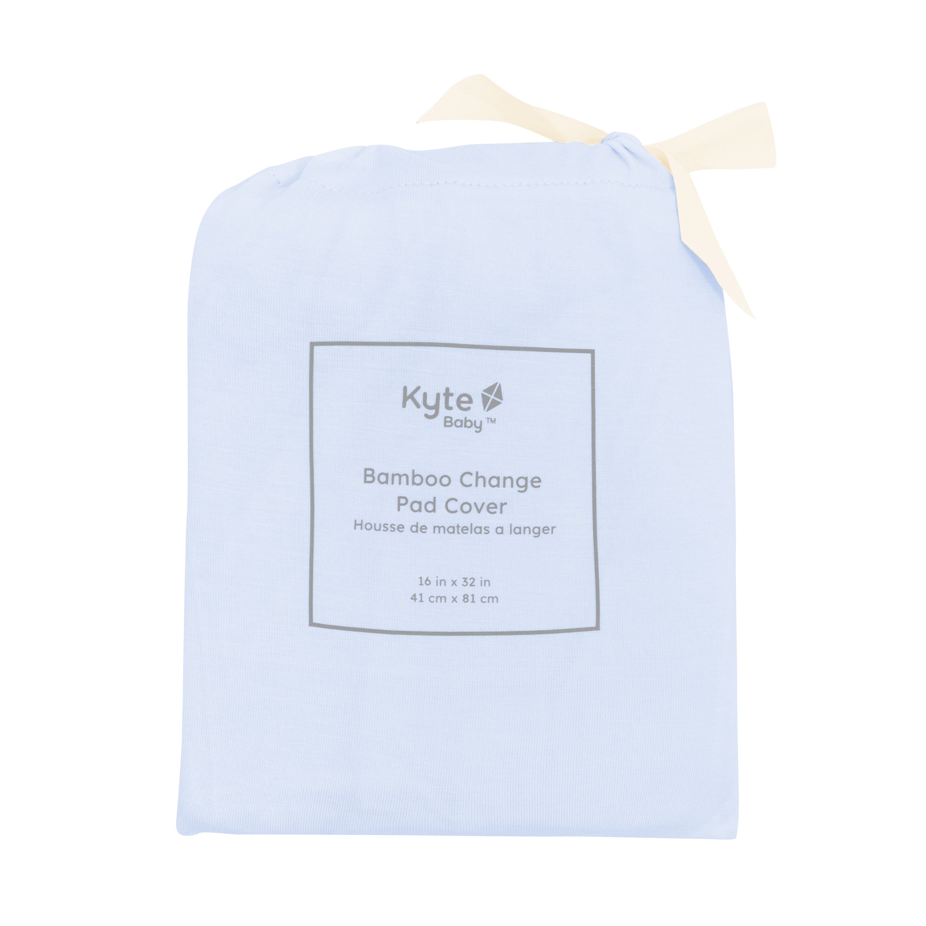 Change Pad Cover in Mist shown in its packaging