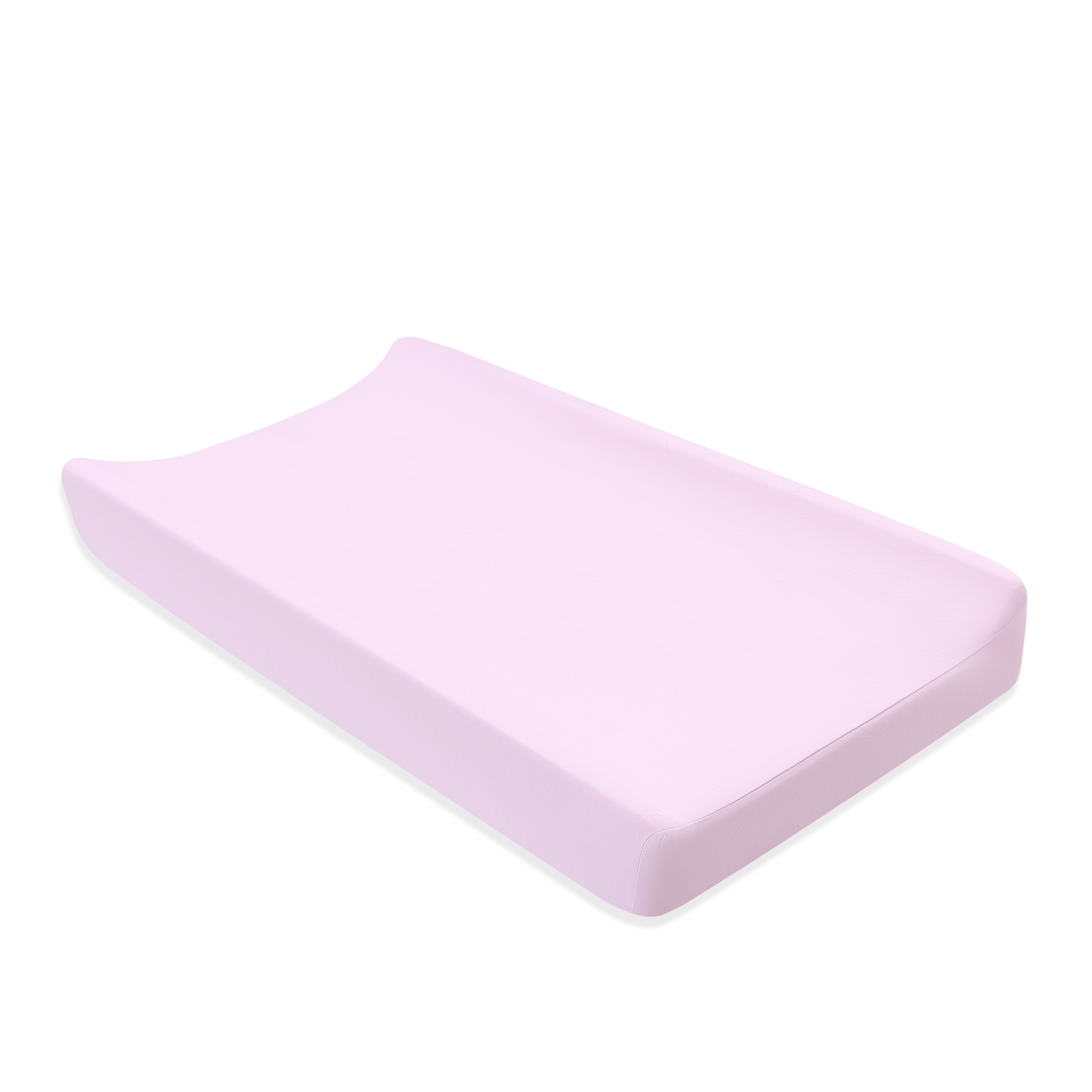 Purple baby changing pad on a white background