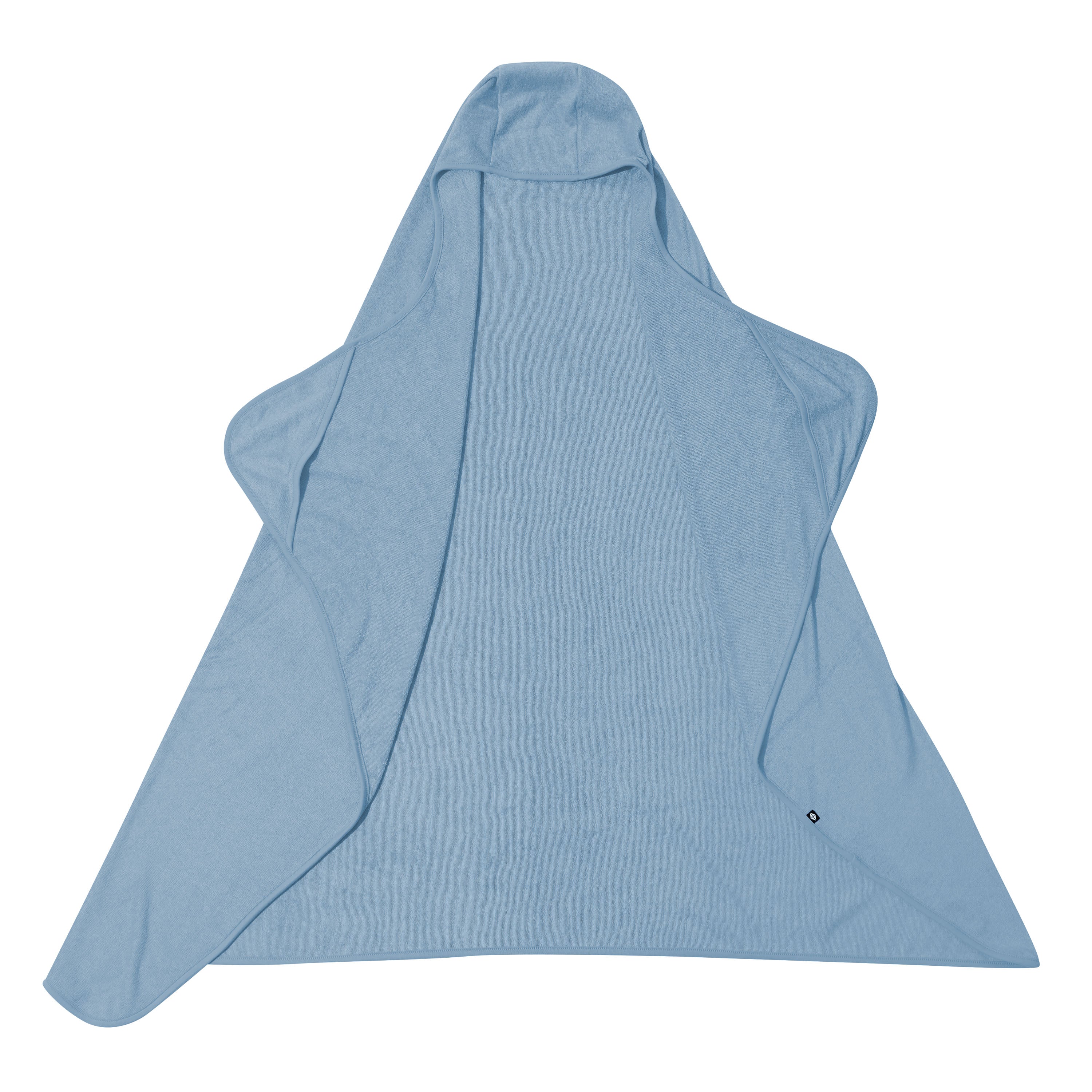 Product photo of the Toddler Hooded Bath Towel in Slate showing the hood and hand pockets