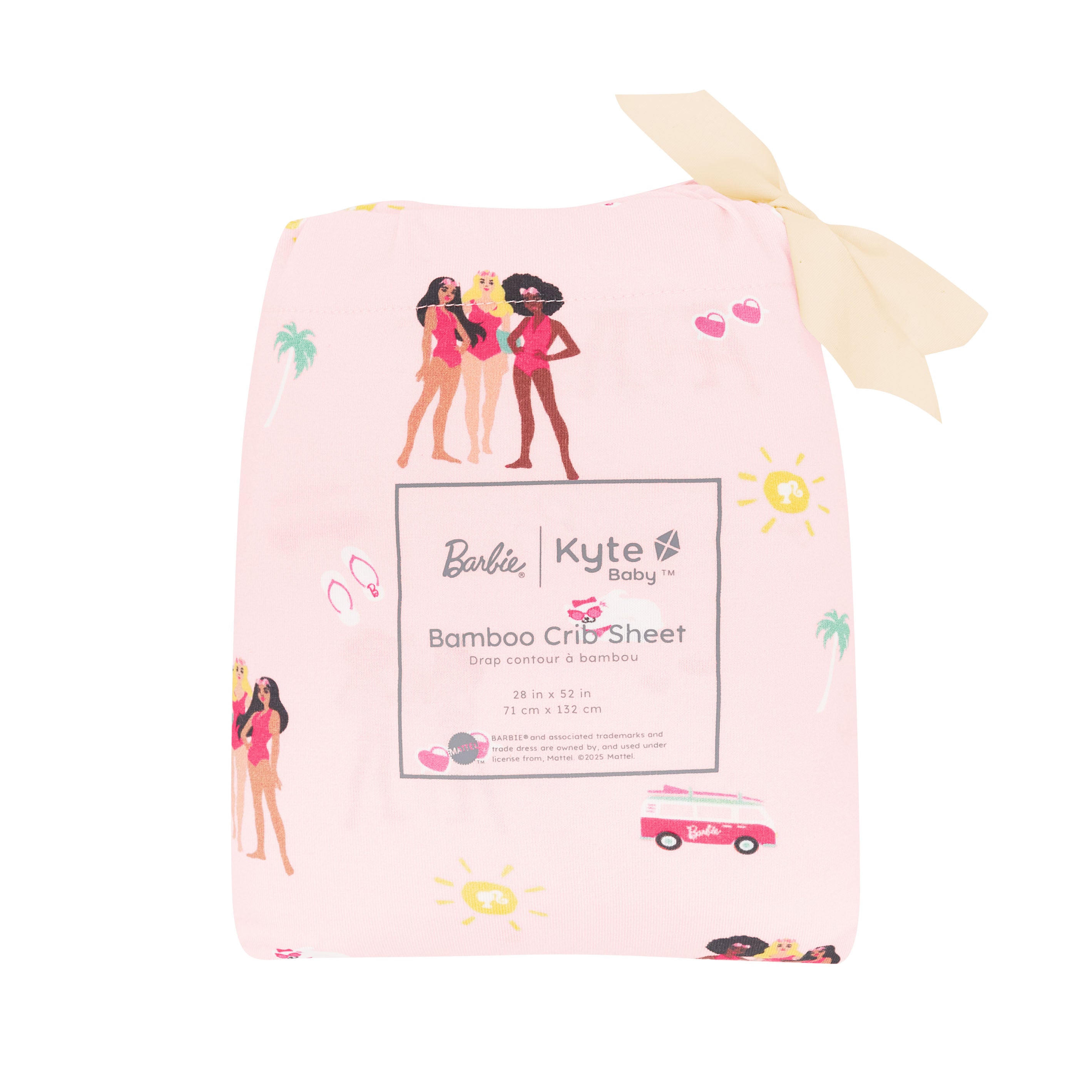 Crib Sheet in Barbie™ Beach packaging