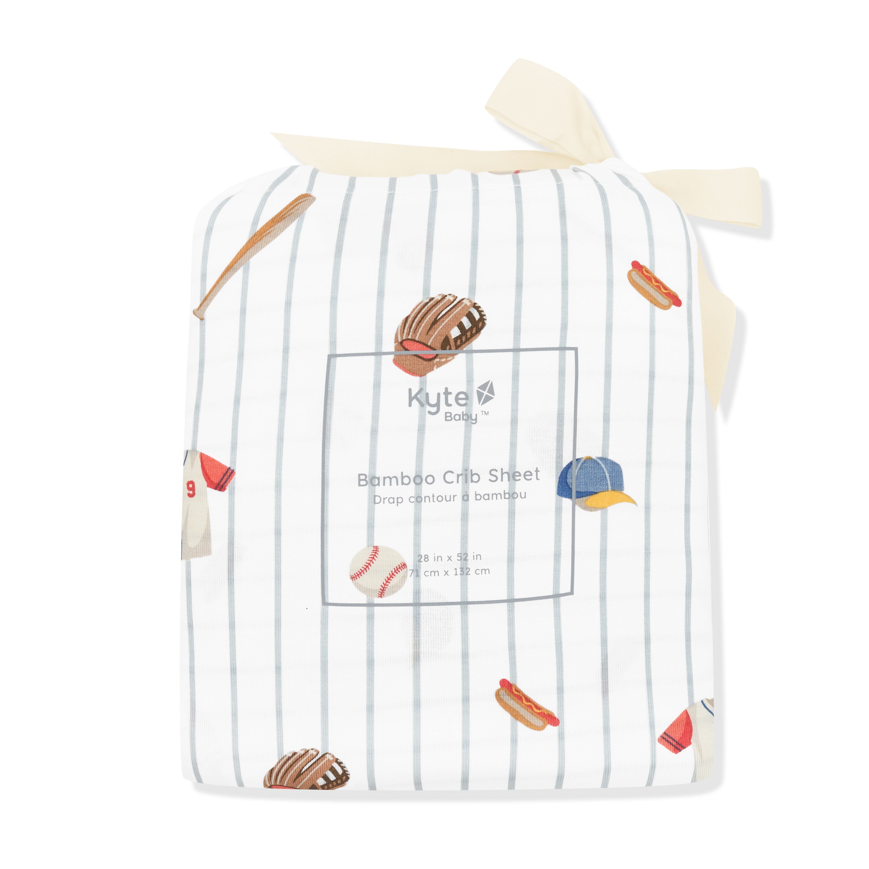 Crib Sheet in Home Run shown in its packaging