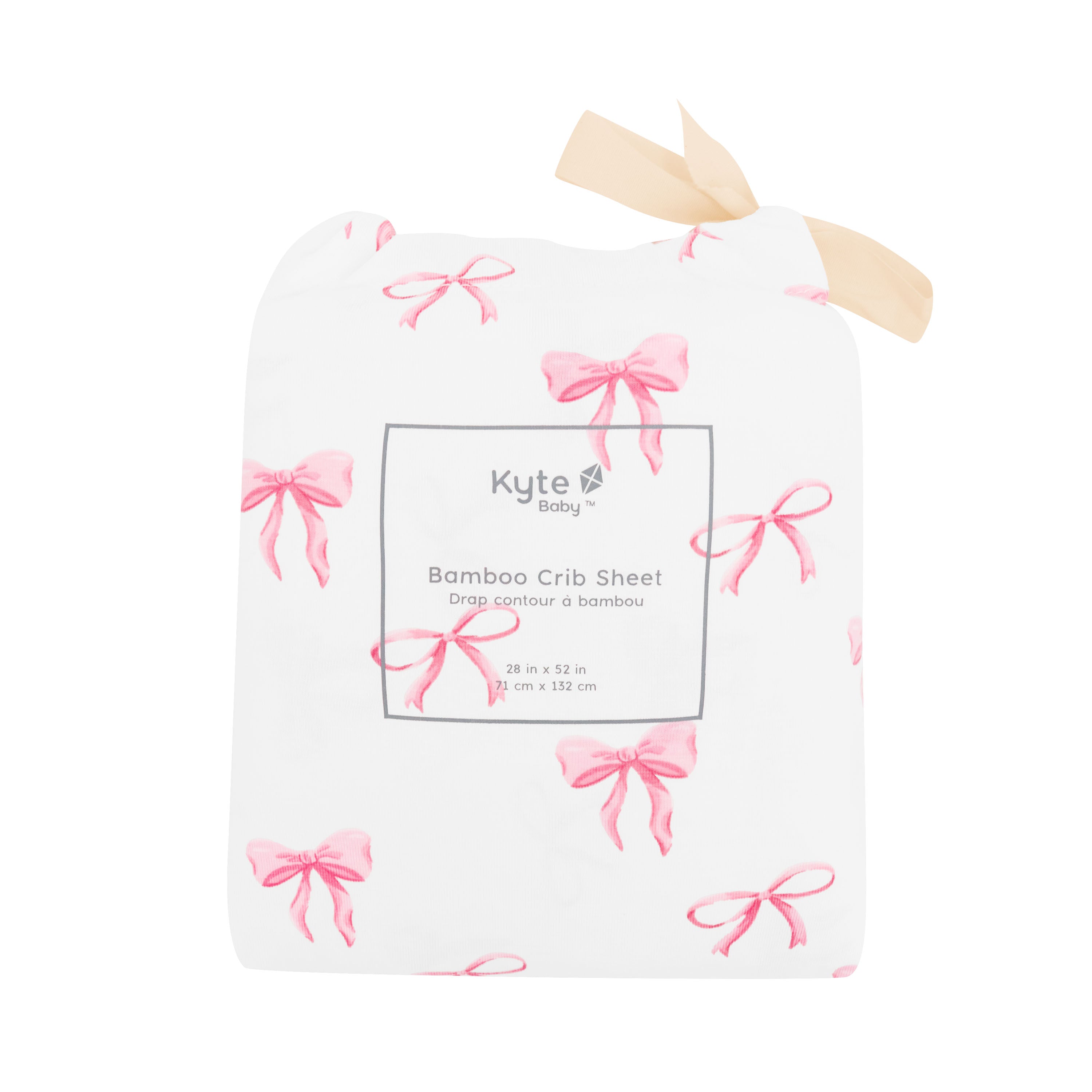 Bow Crib Sheet in bag