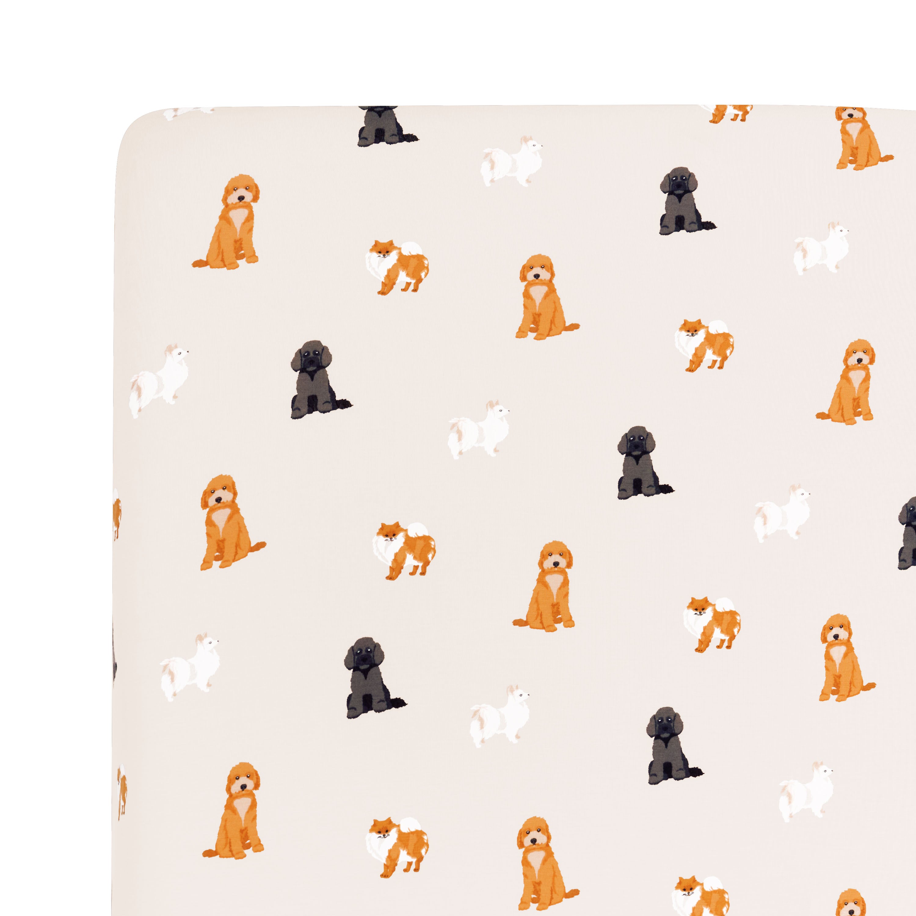 Bamboo Crib Sheet in Fluffy Dog