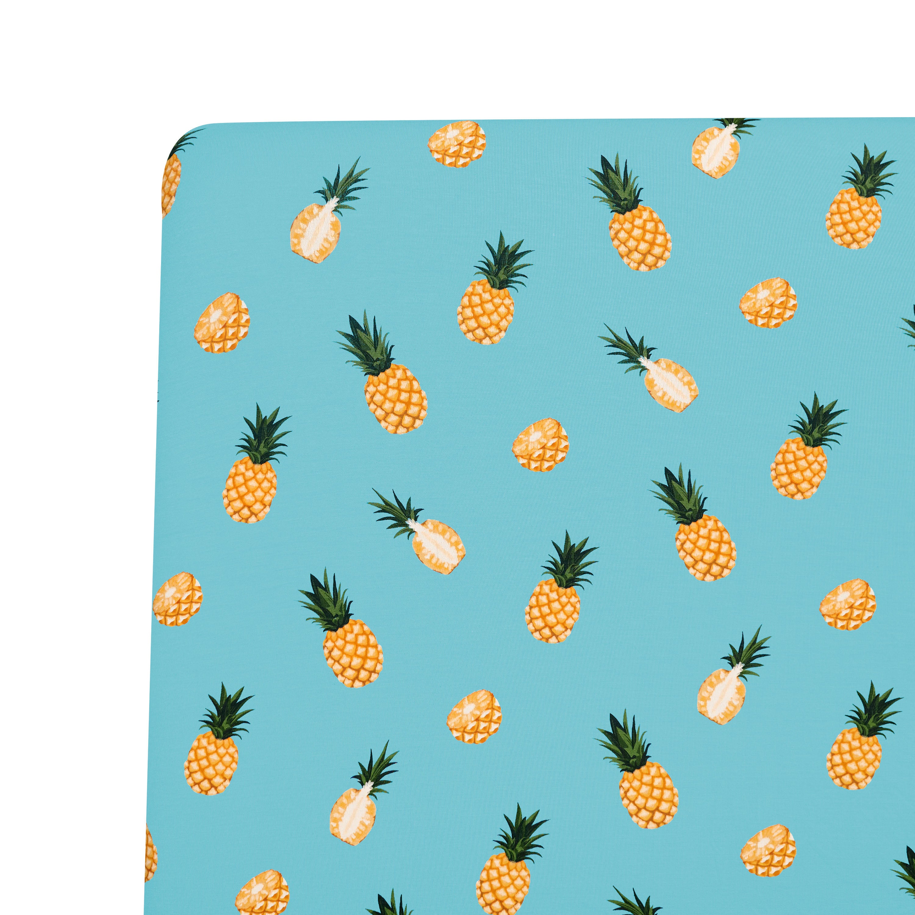 Crib Sheet in Pineapple close up