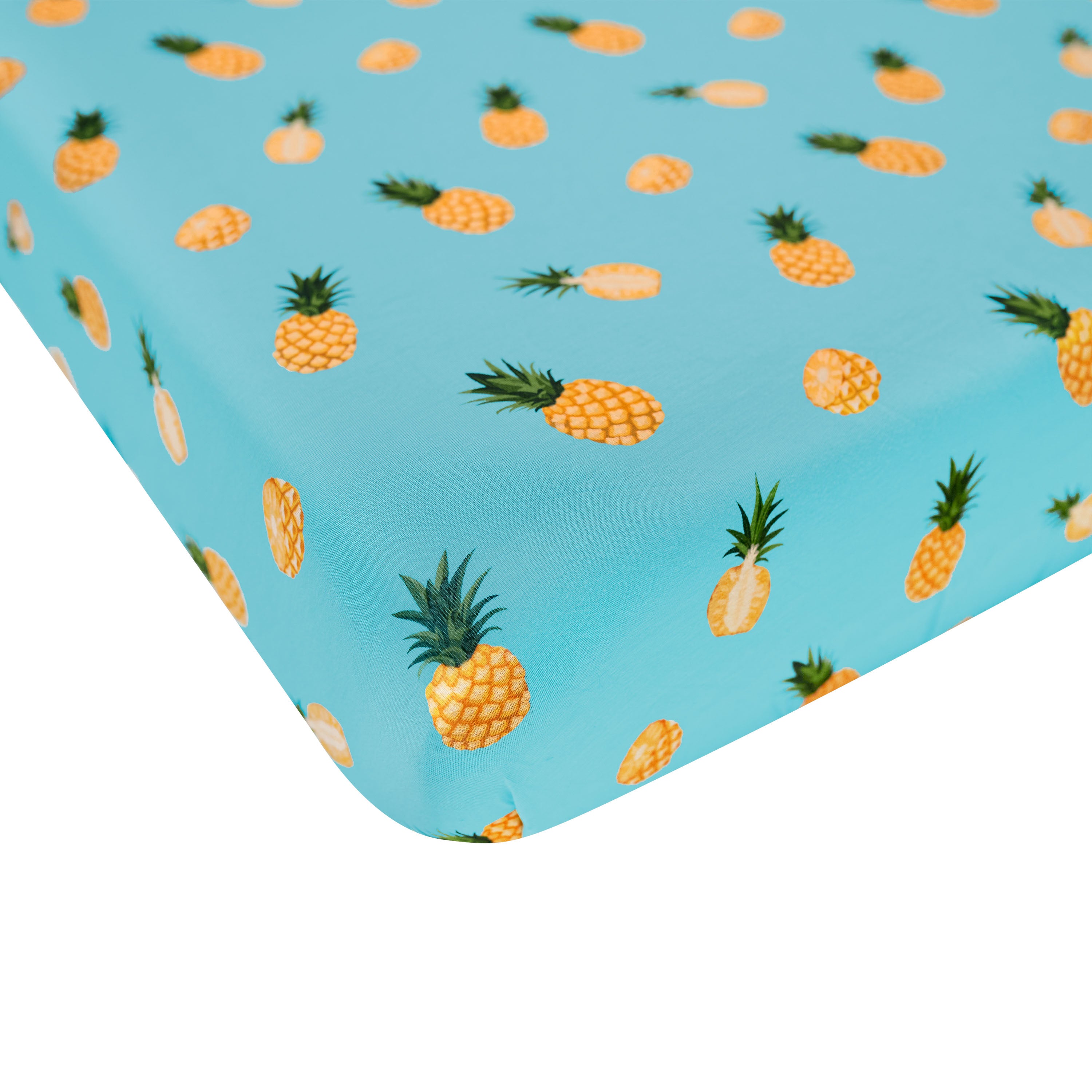 Crib Sheet in Pineapple on corner