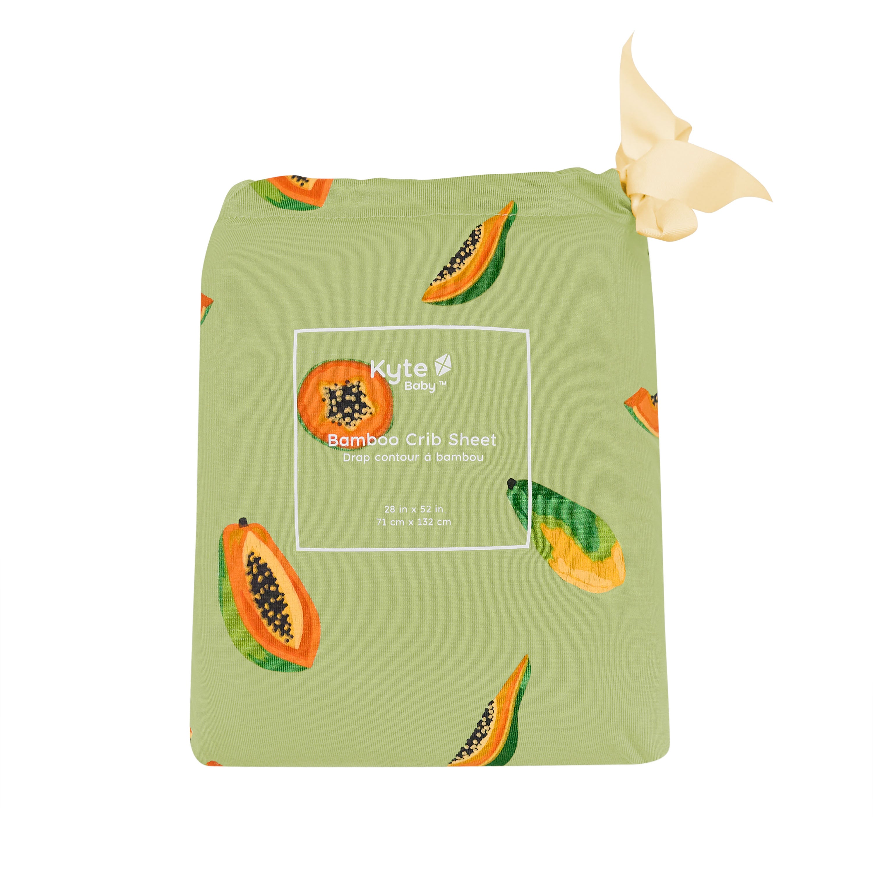 Crib Sheet in Papaya packaging