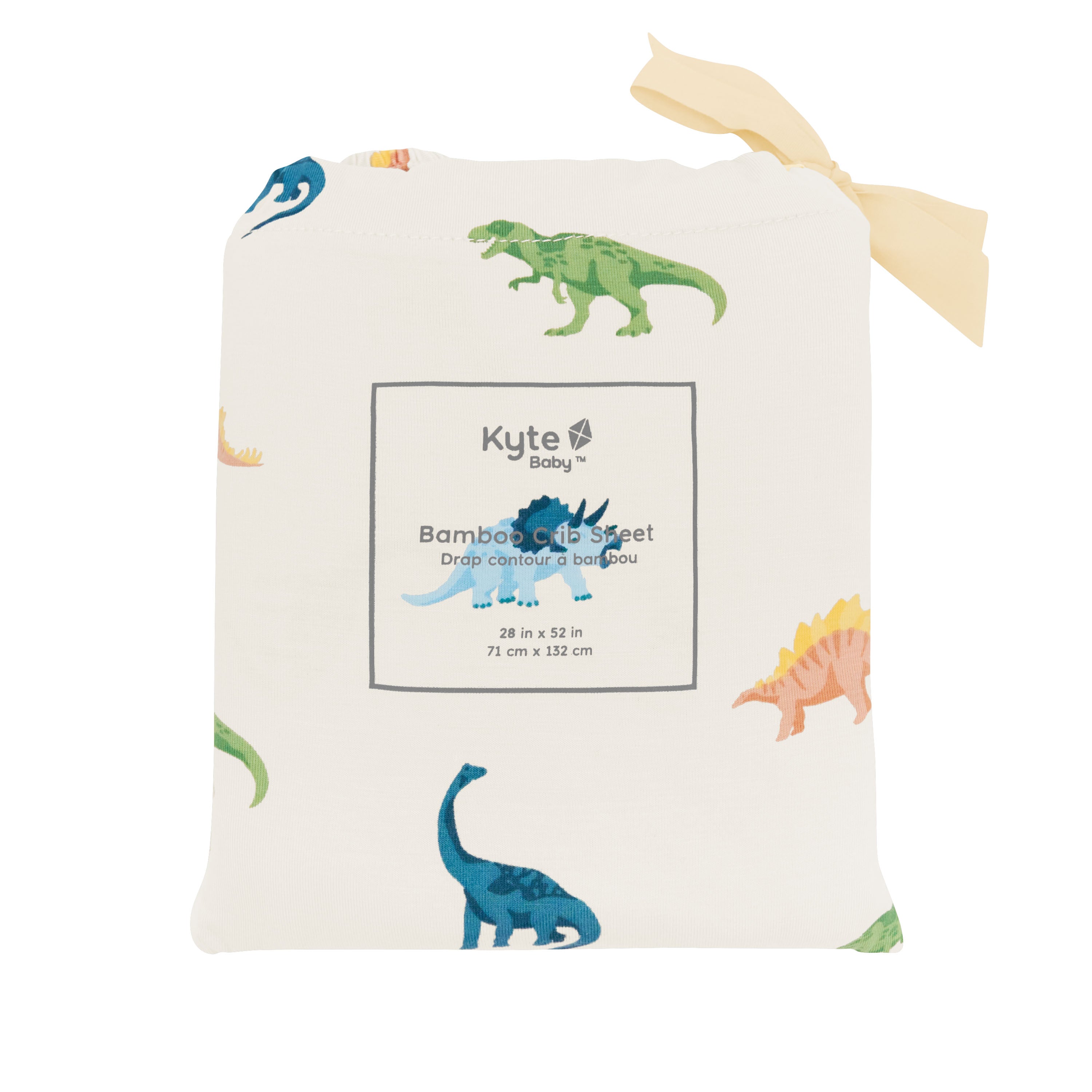 Ecru Roar crib sheet in bag