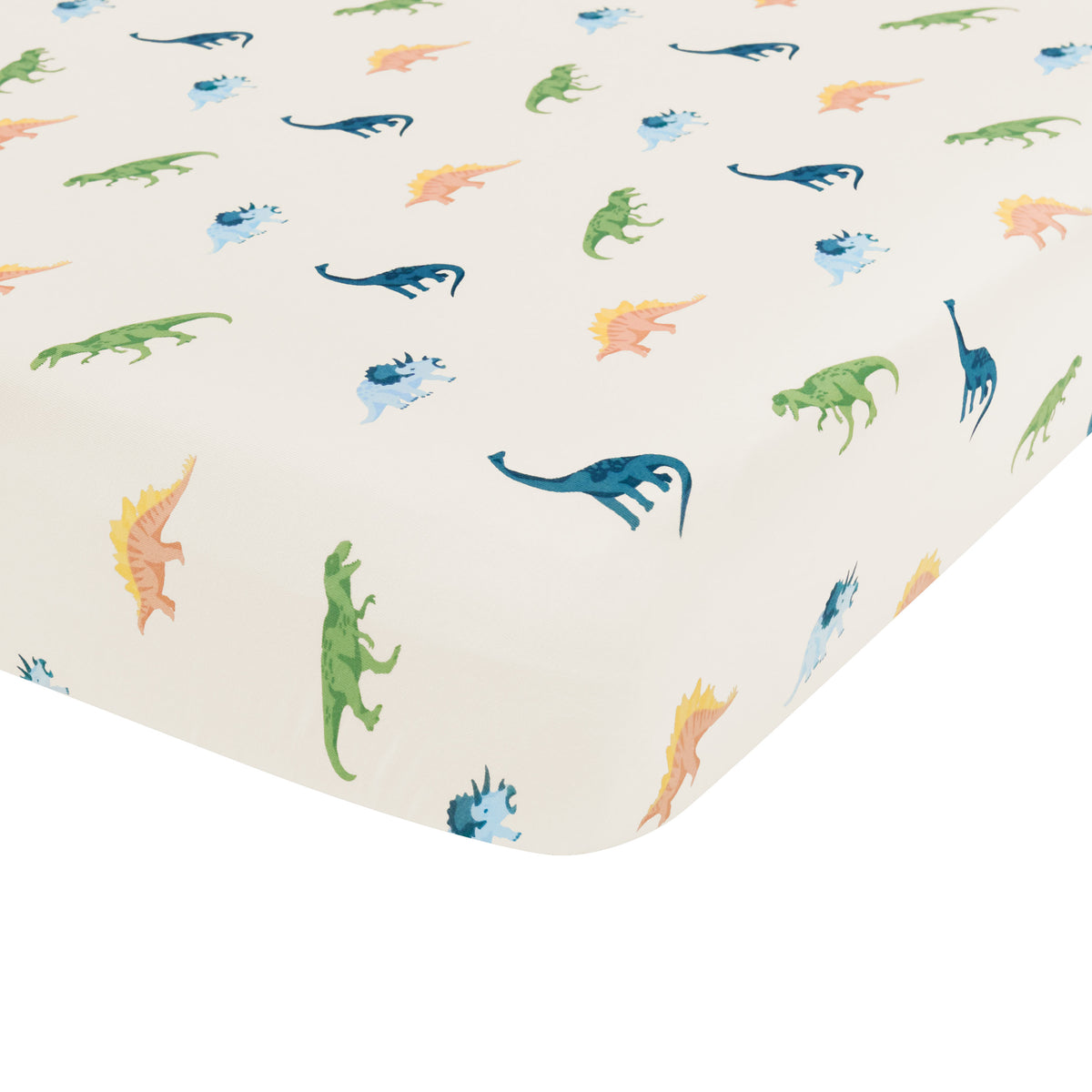 Ecru Roar Dinosaur Crib Sheet