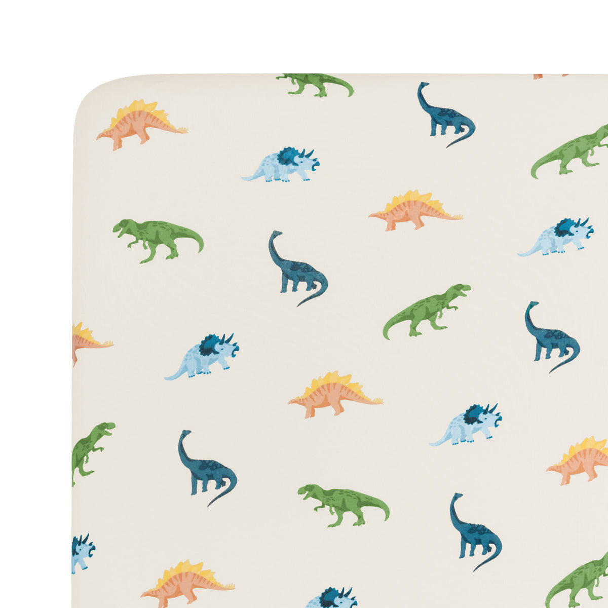 Crib Sheet in Ecru Roar for Dinosaur nursery
