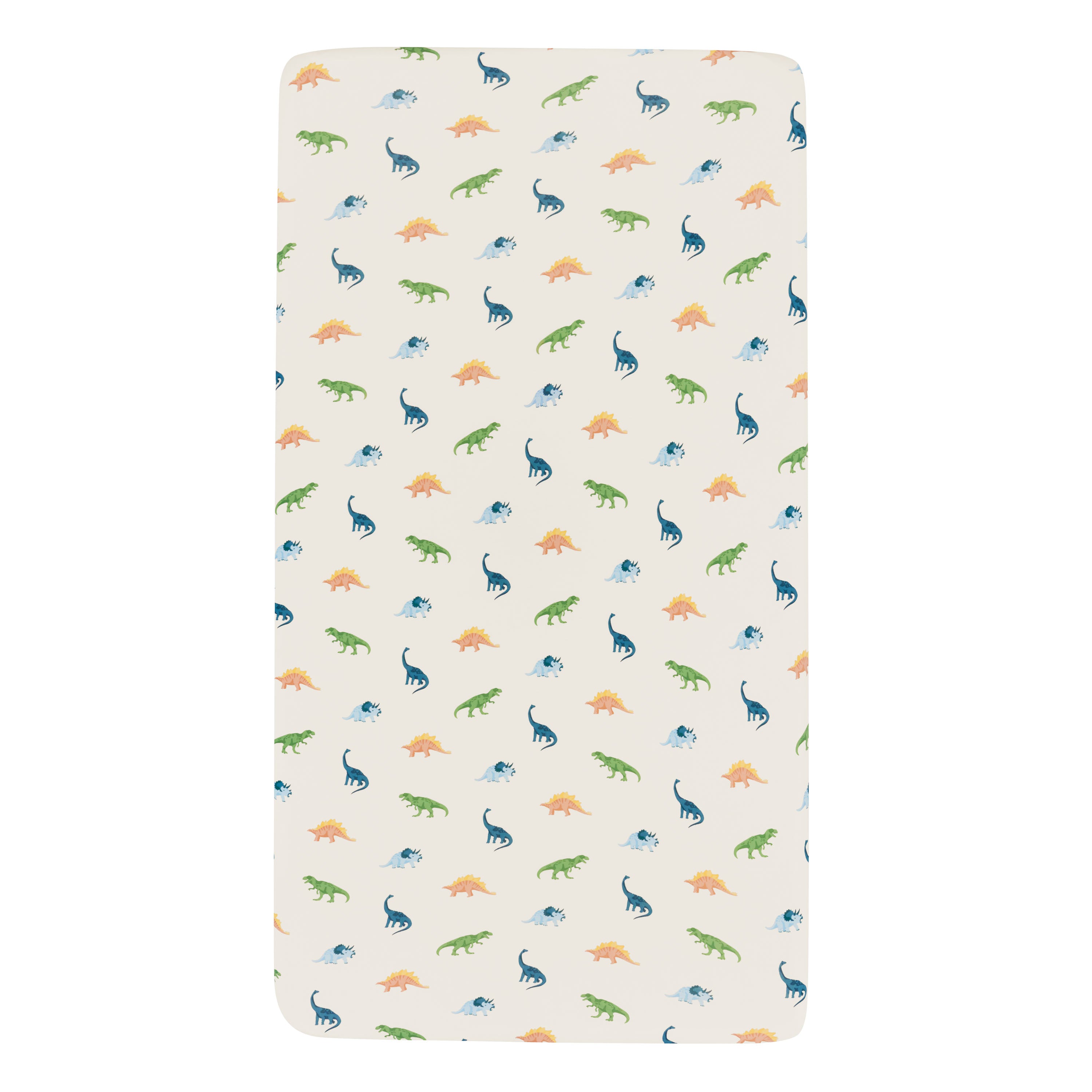 Dino Crib Sheet in Ecru Roar