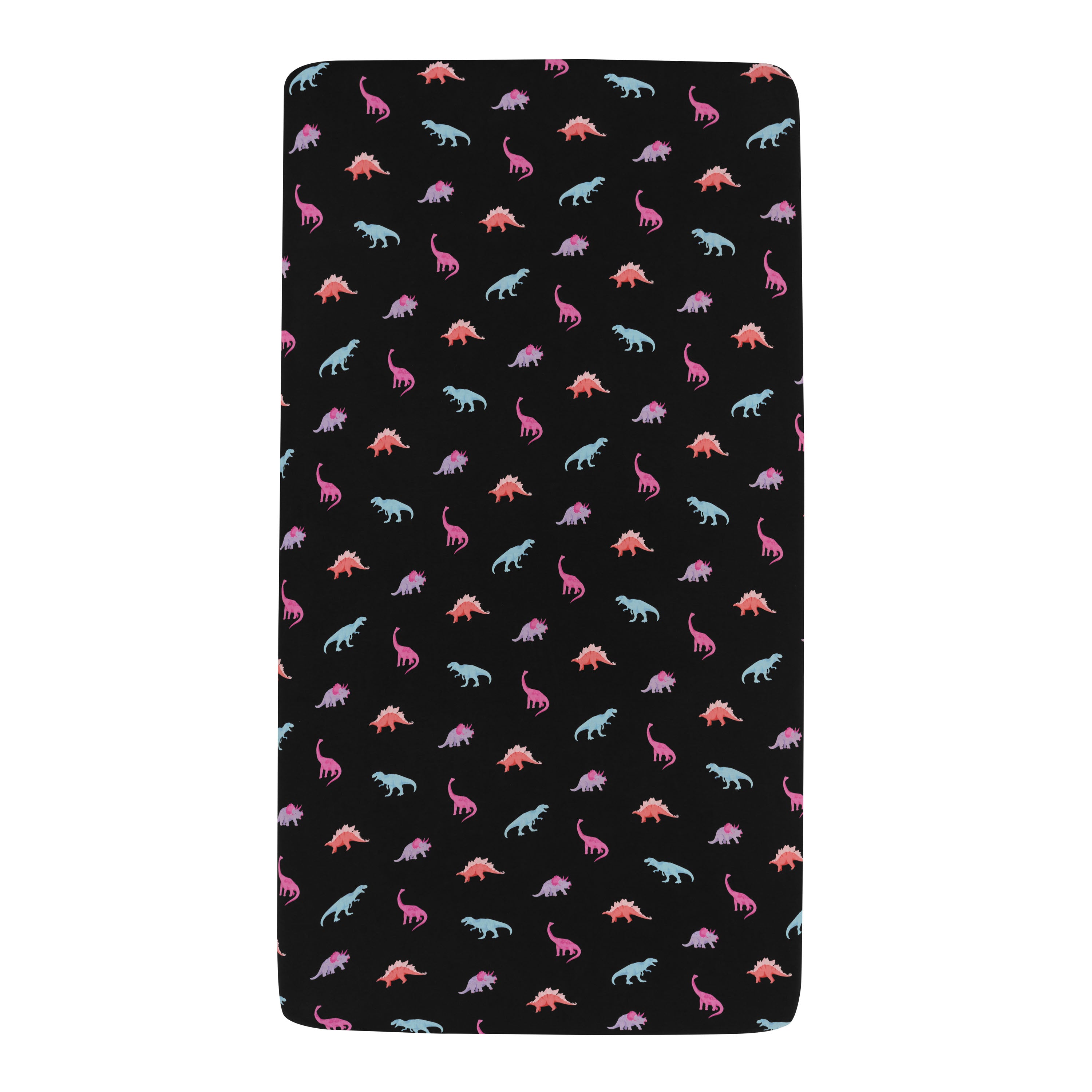 Midnight Roar crib sheet on mattress