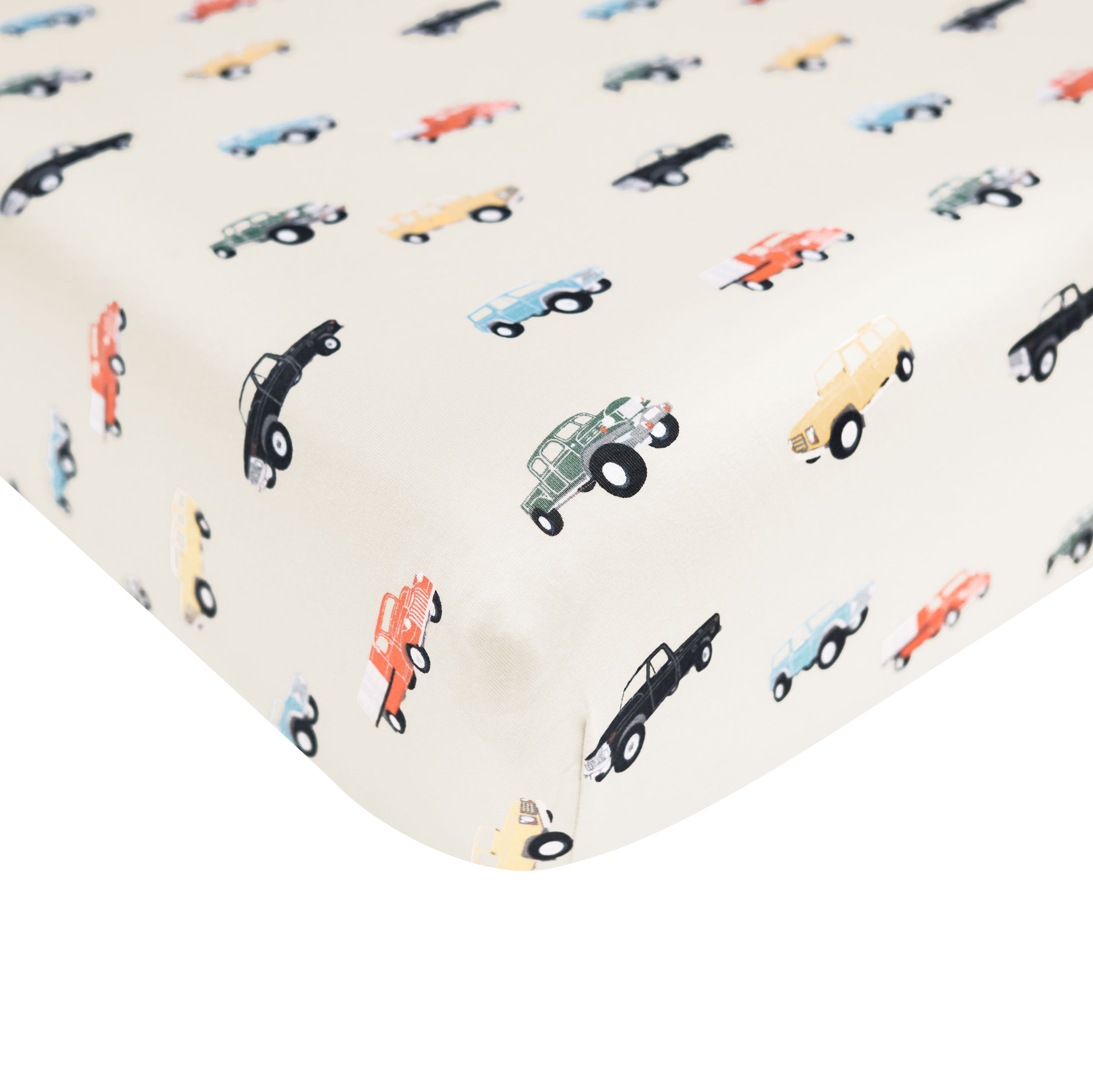 Corner of Crib Sheet in Vintage Truck