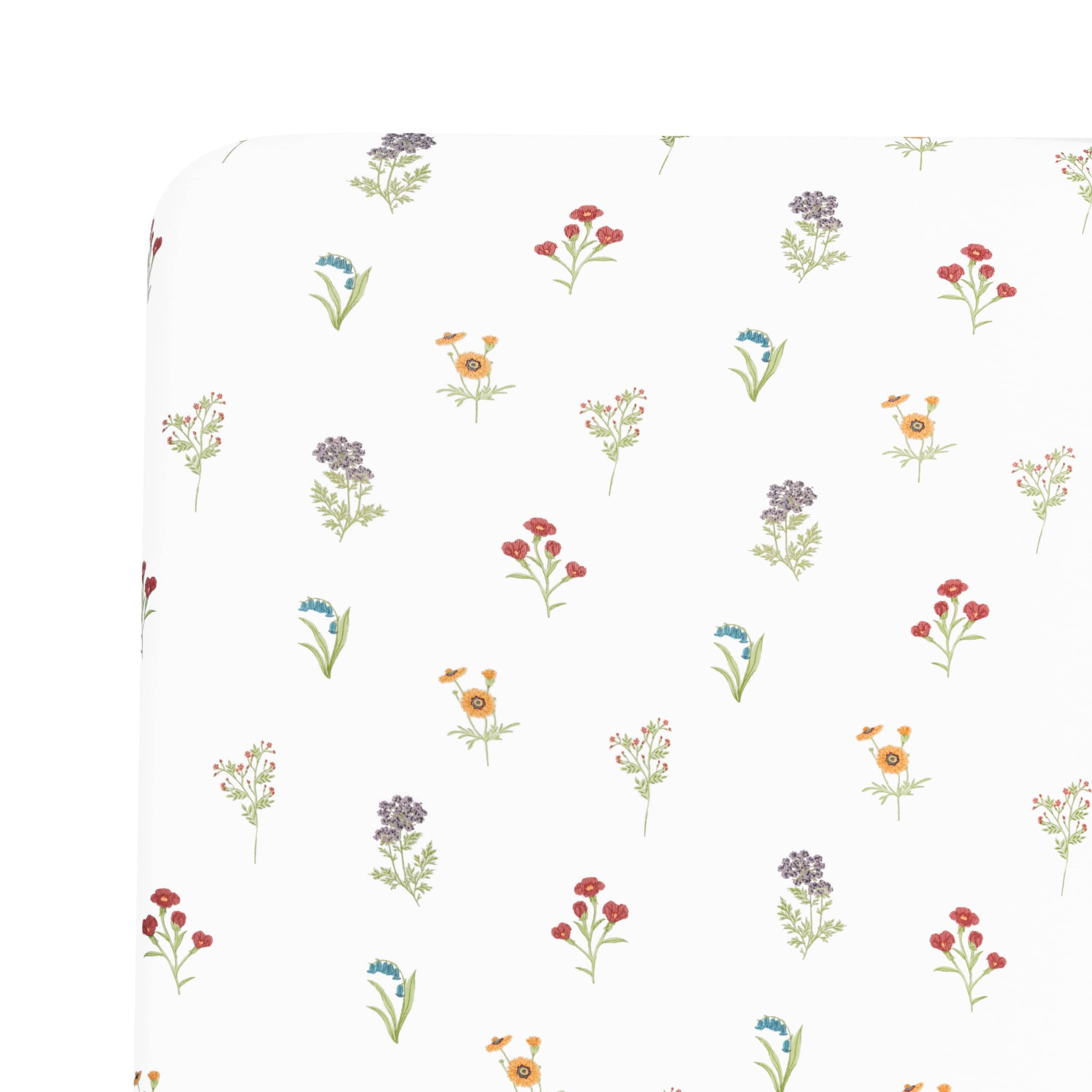 Close up of Crib Sheet in Wildflower
