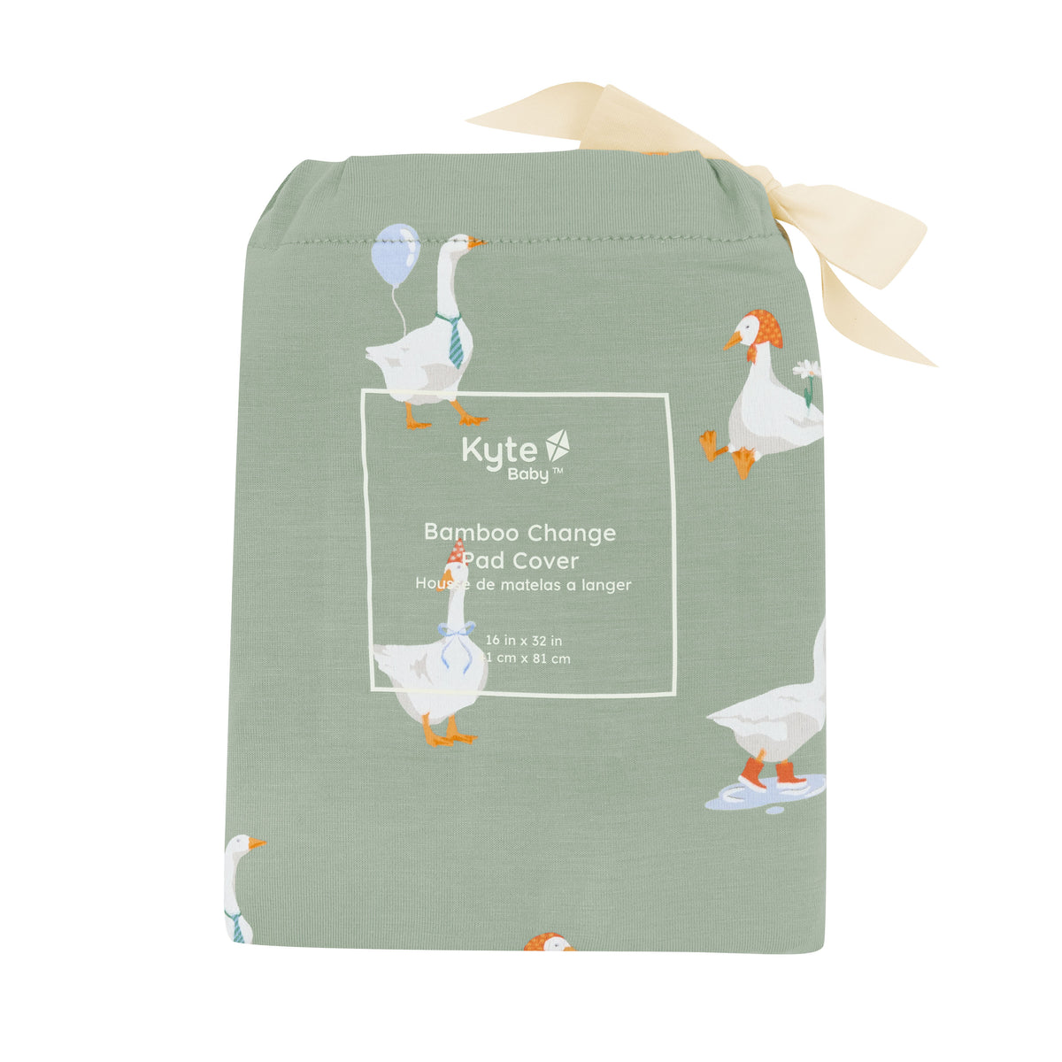 Change Pad Cover in Silly Goose shown in its packaging