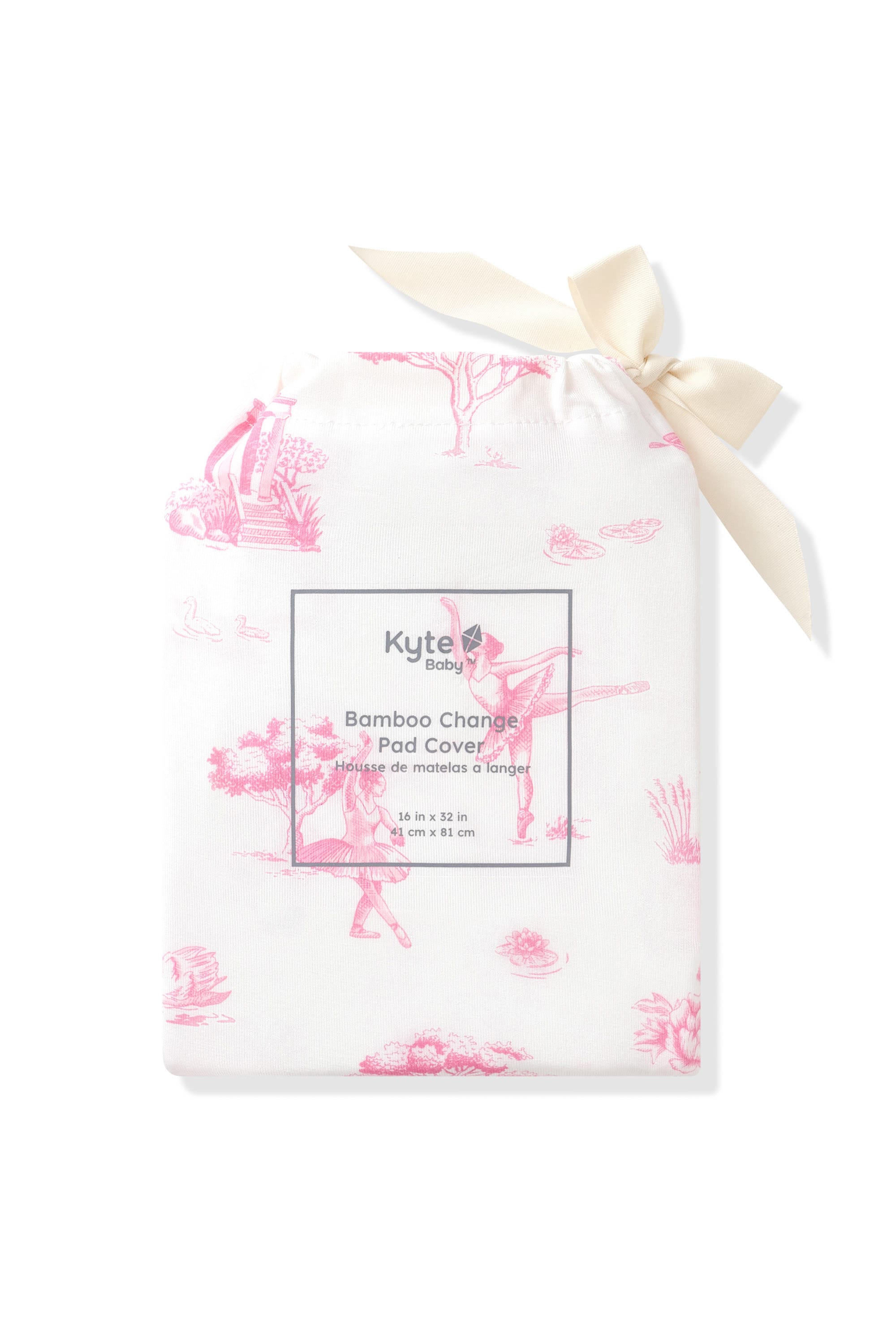Change Pad Cover in Toile Ballet shown in its packaging